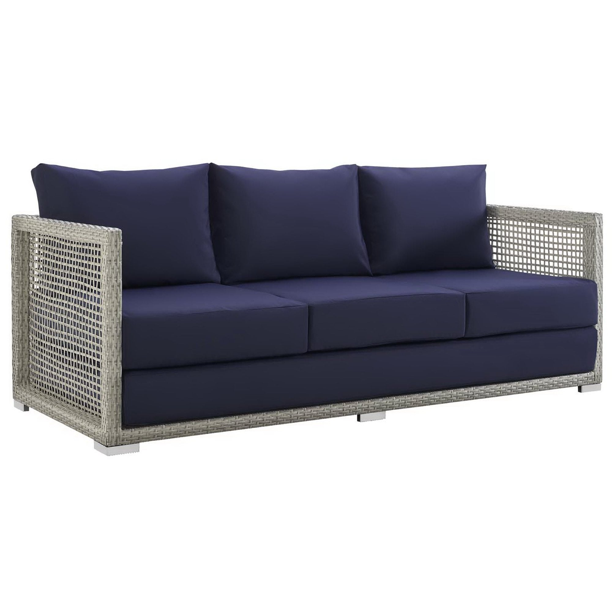 Aura Outdoor Patio Wicker Rattan Sofa by Modway - Best Buy Furniture