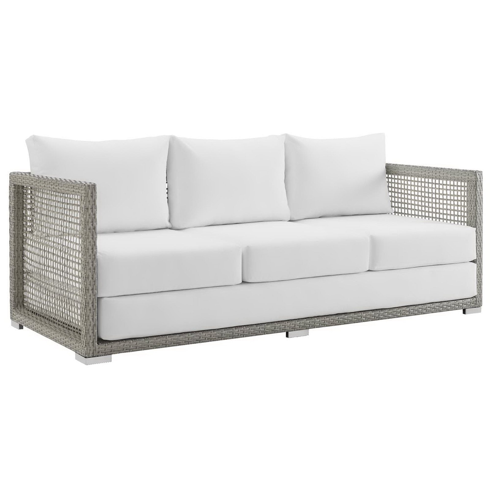 Aura Outdoor Patio Wicker Rattan Sofa by Modway - Best Buy Furniture