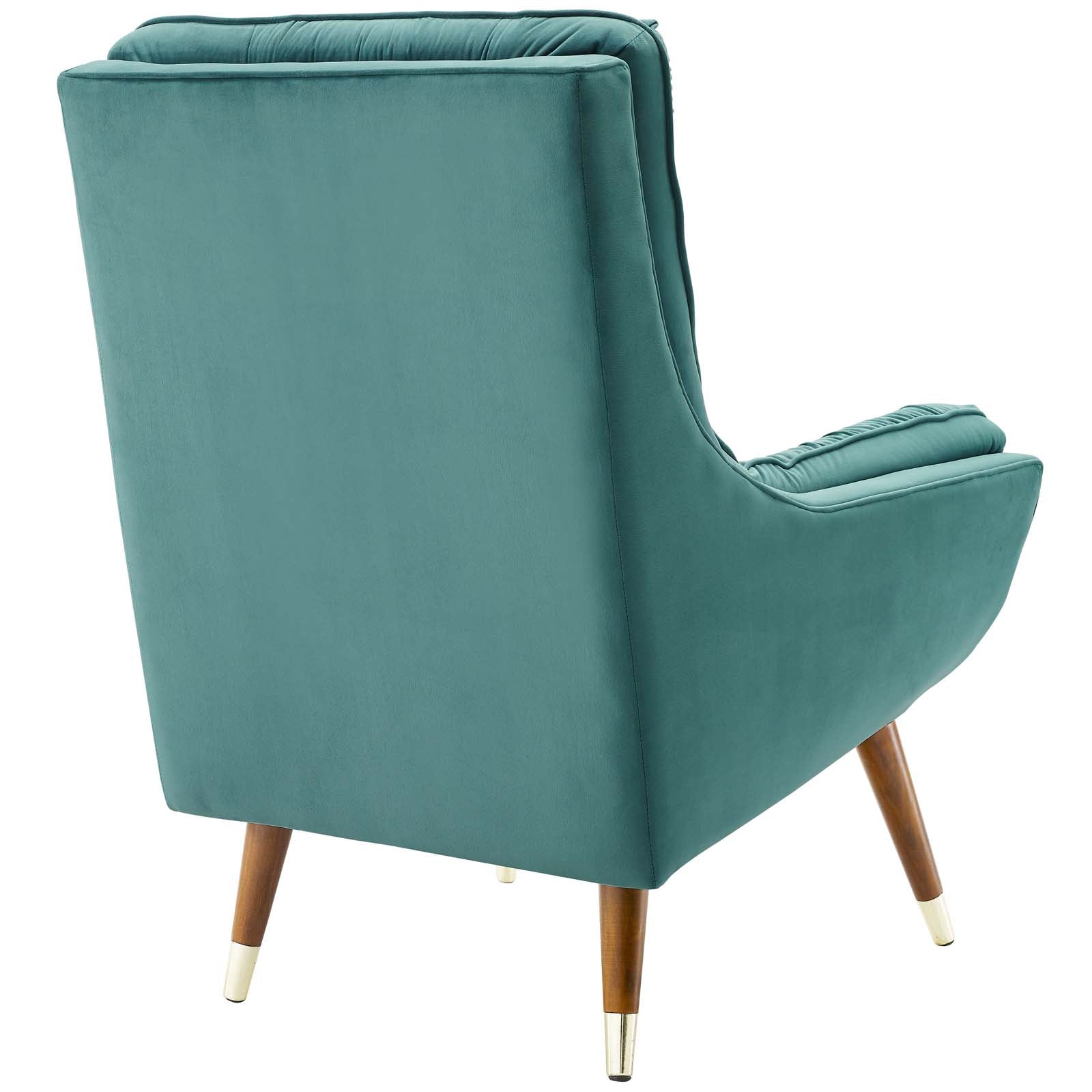Suggest Button Tufted Performance Velvet Lounge Chair - Best Buy Furniture
