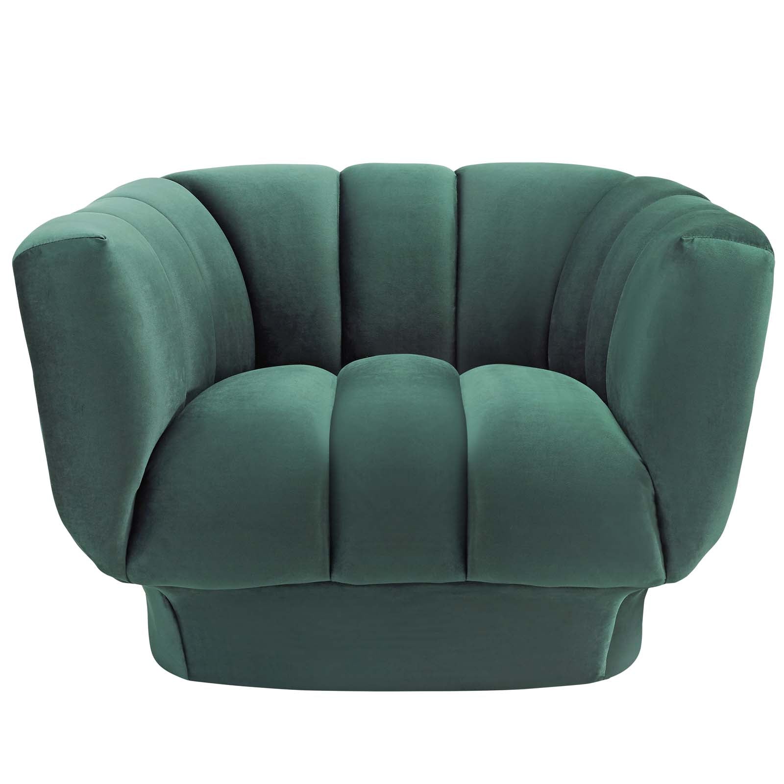 Entertain Vertical Channel Tufted Performance Velvet Armchair - Best Buy Furniture