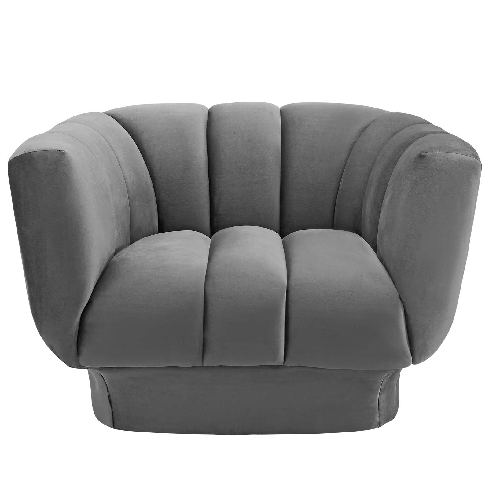 Entertain Vertical Channel Tufted Performance Velvet Armchair - Best Buy Furniture