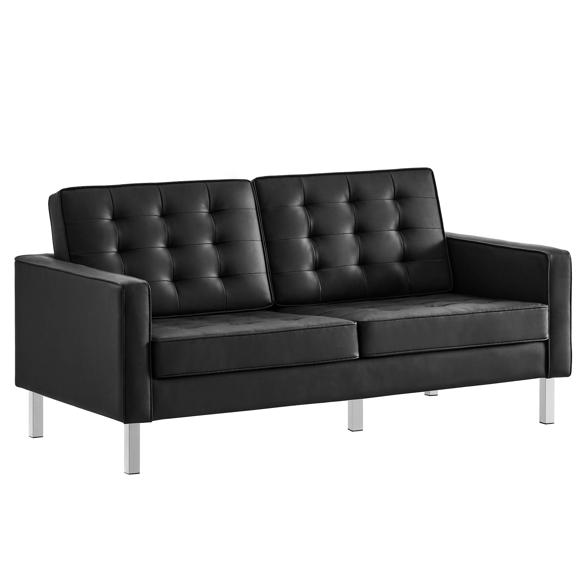 Loft Tufted Vegan Leather Loveseat by Modway - Best Buy Furniture