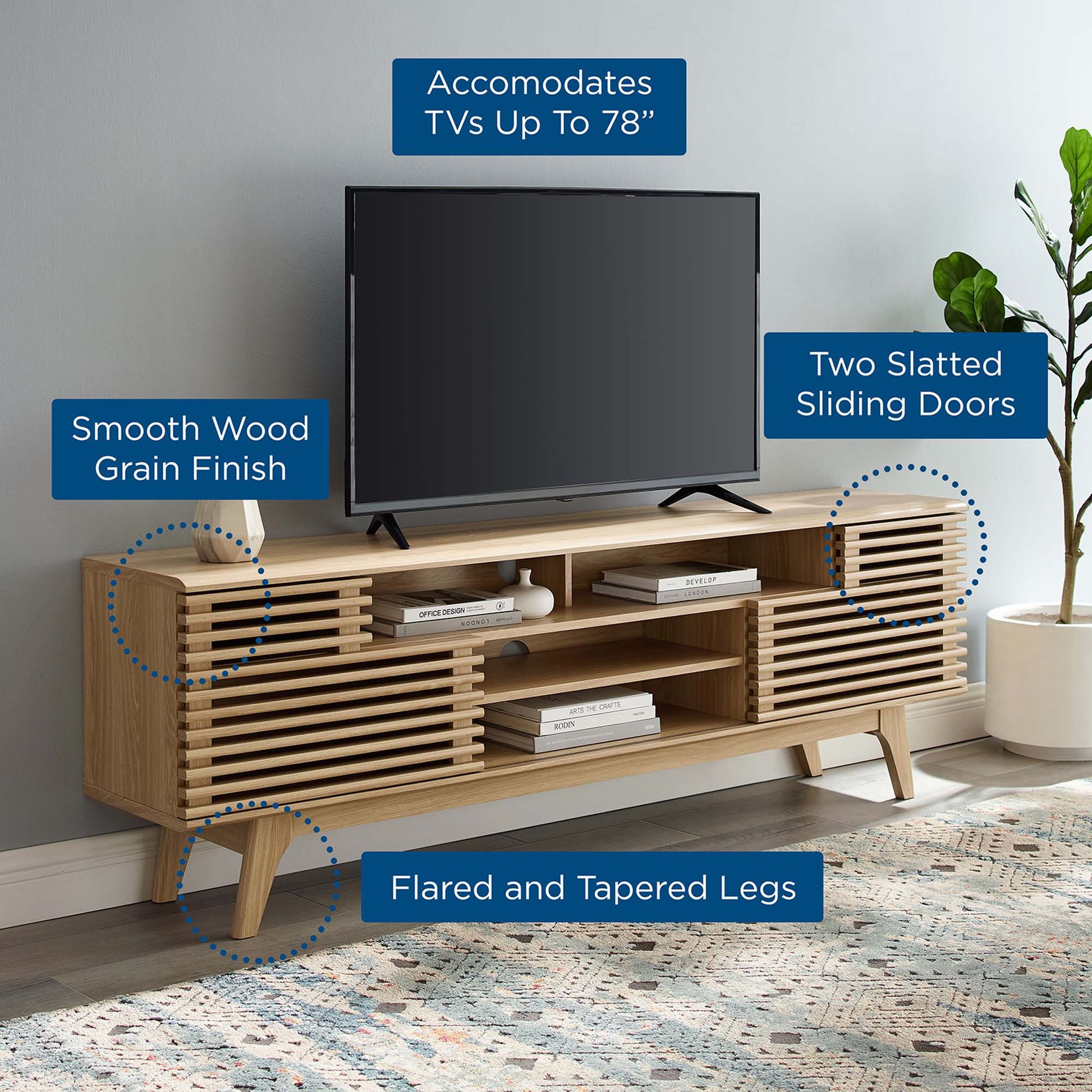 Render 71" Media Console TV Stand - Best Buy Furniture