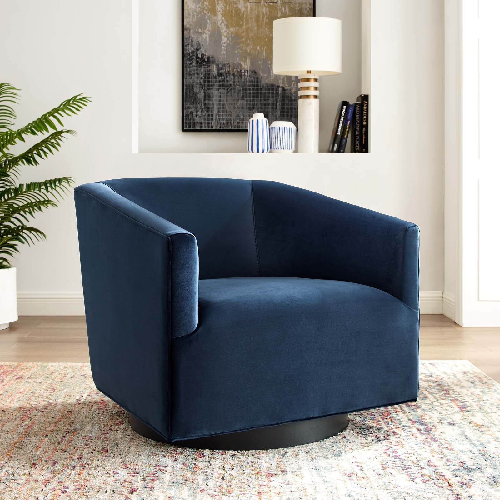 Twist Accent Lounge Performance Velvet Swivel Chair - Best Buy Furniture