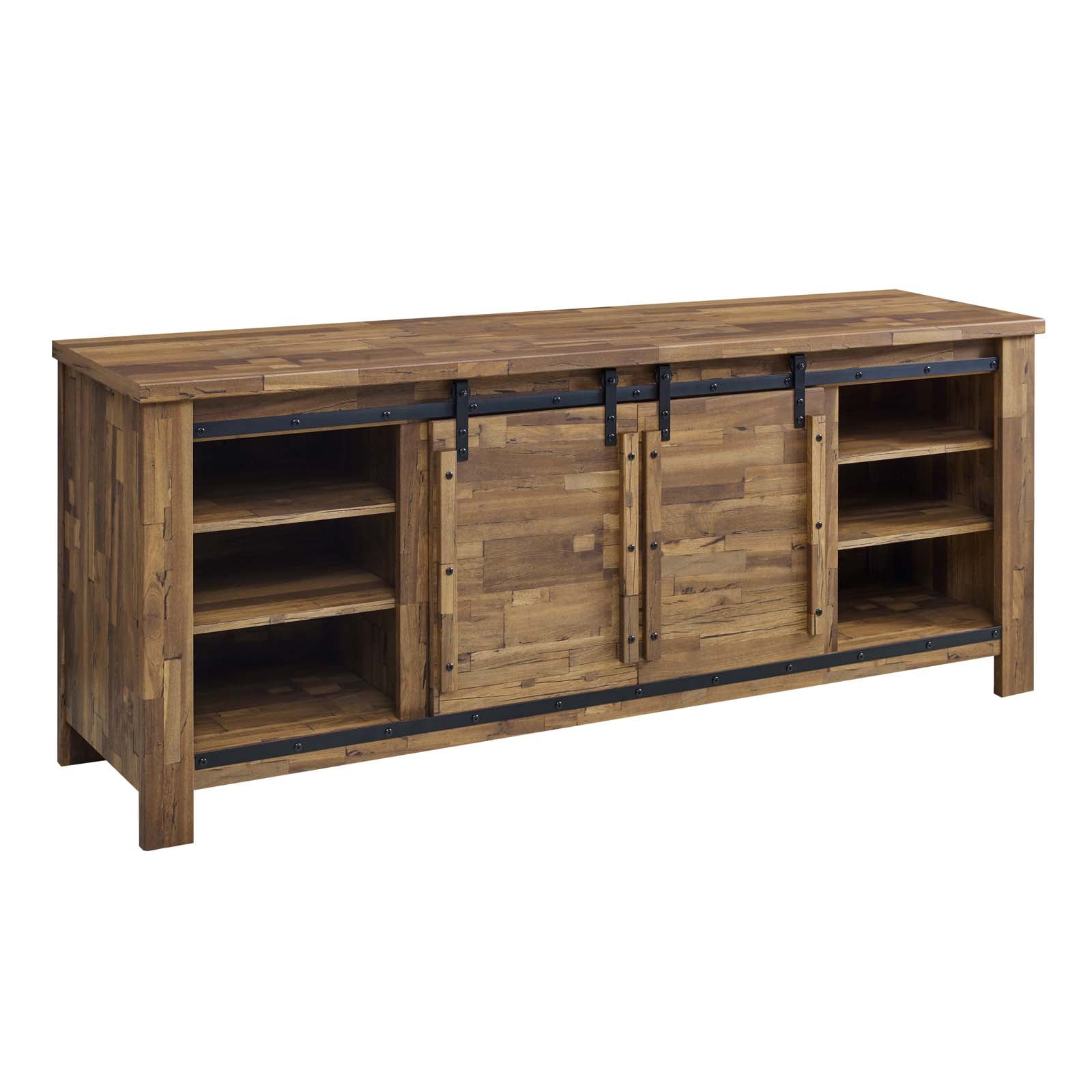 Cheshire 71" Rustic Sliding Door TV Stand - Best Buy Furniture