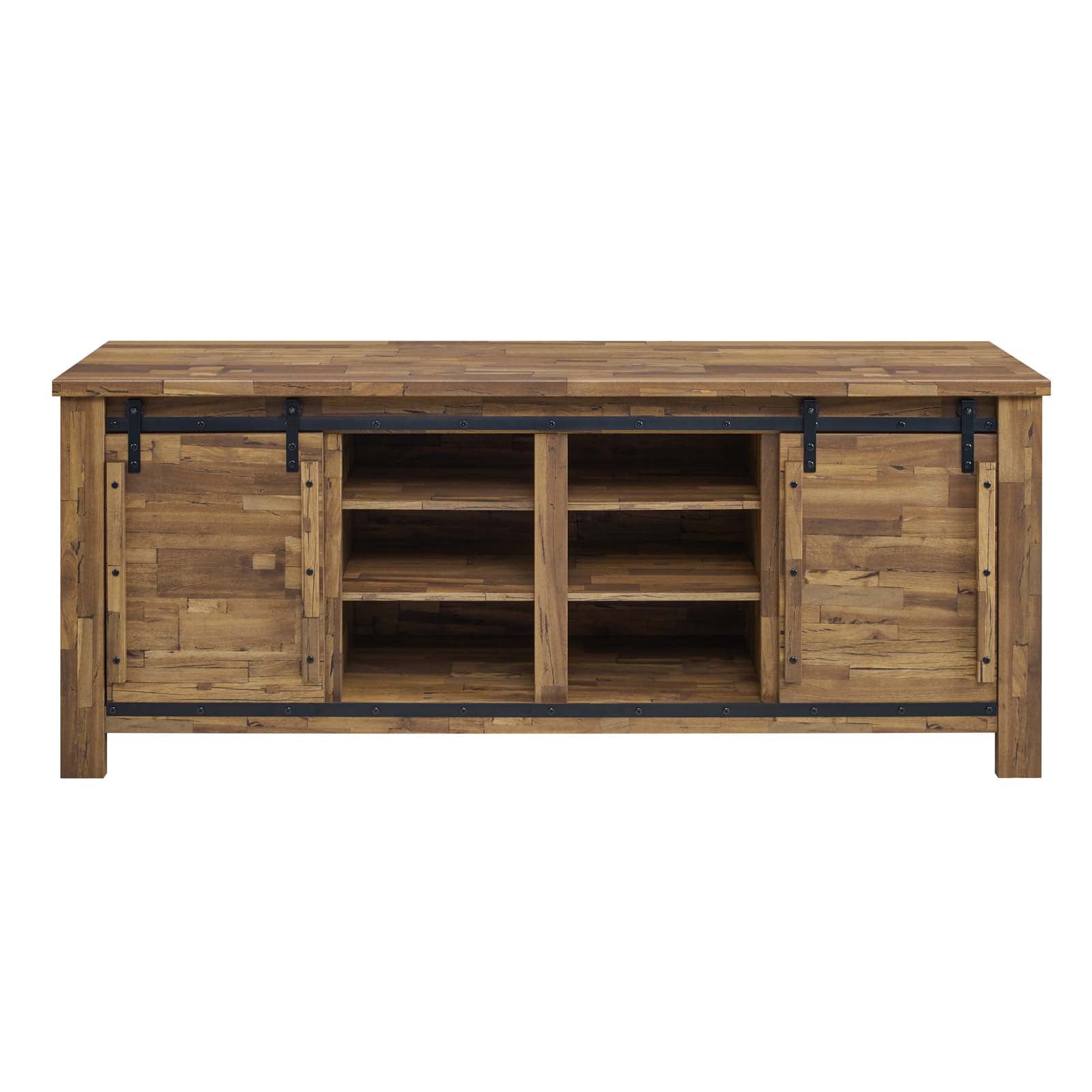 Cheshire 71" Rustic Sliding Door TV Stand - Best Buy Furniture