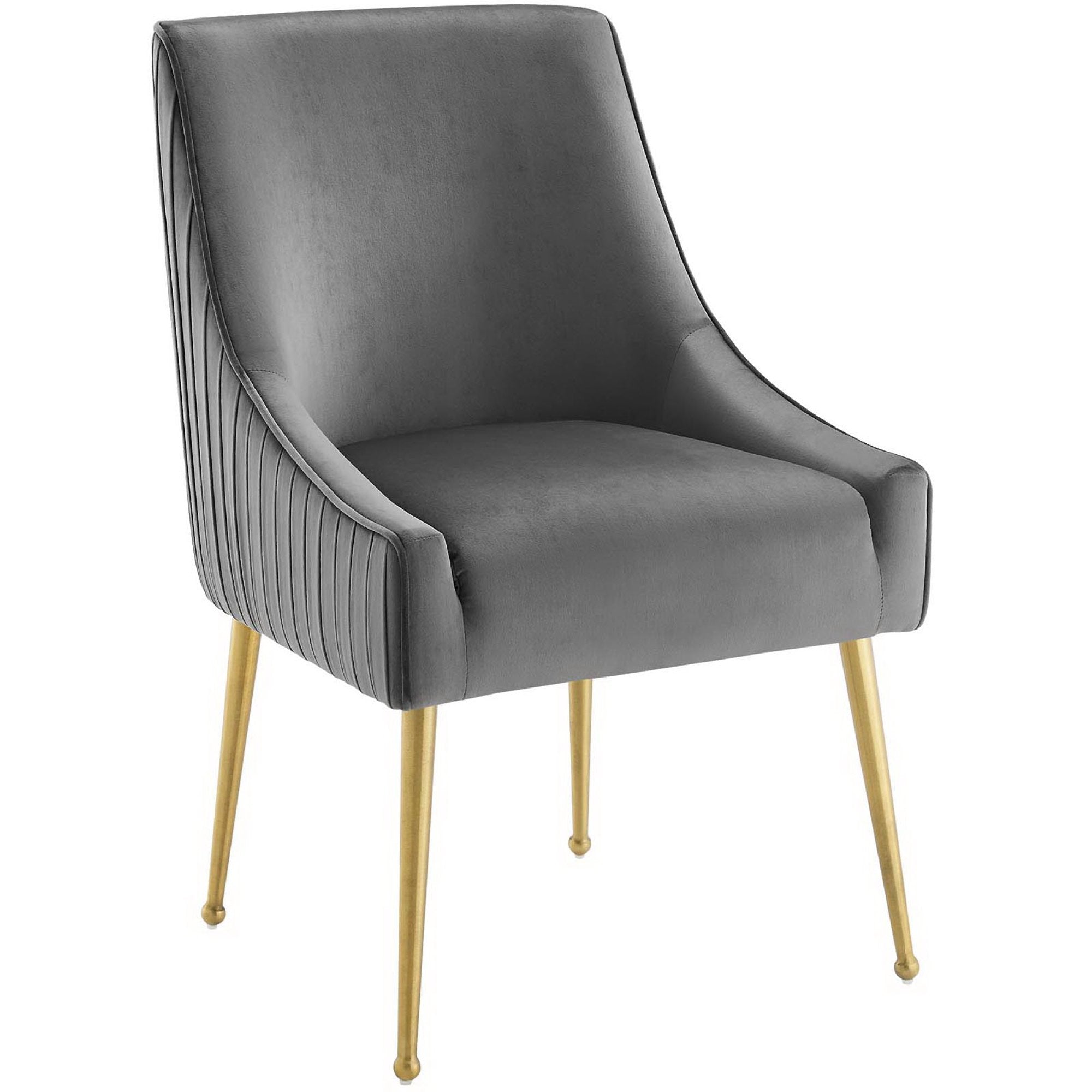 Discern Pleated Back Upholstered Performance Velvet Dining Chair by Modway - Best Buy Furniture