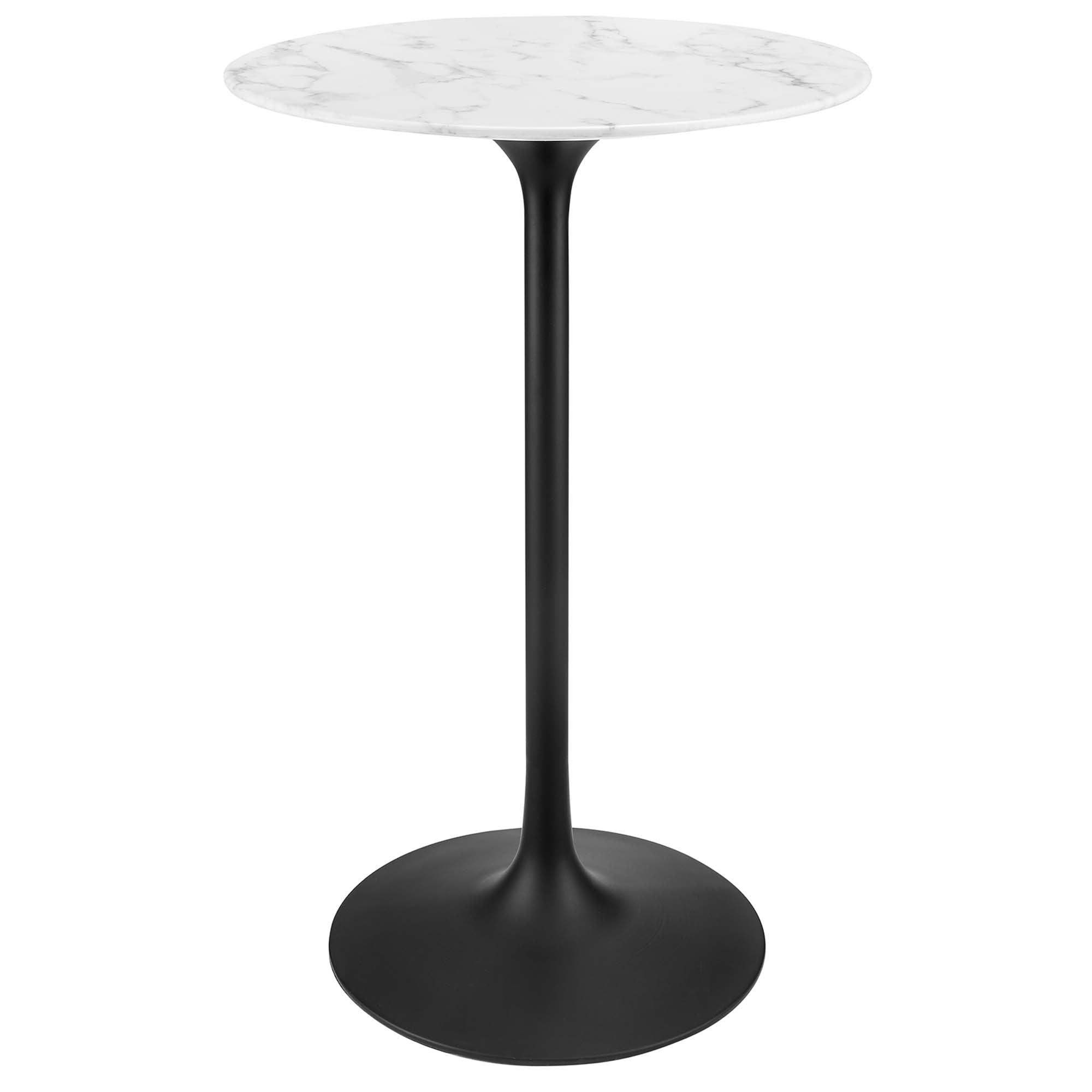 Lippa 28" Round Faux Marble Bar Table by Modway - Best Buy Furniture