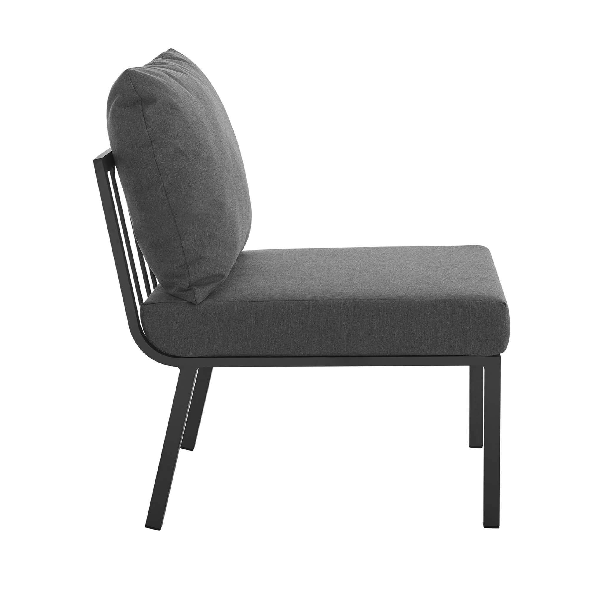 Riverside Outdoor Patio Aluminum Armless Chair by Modway - Best Buy Furniture