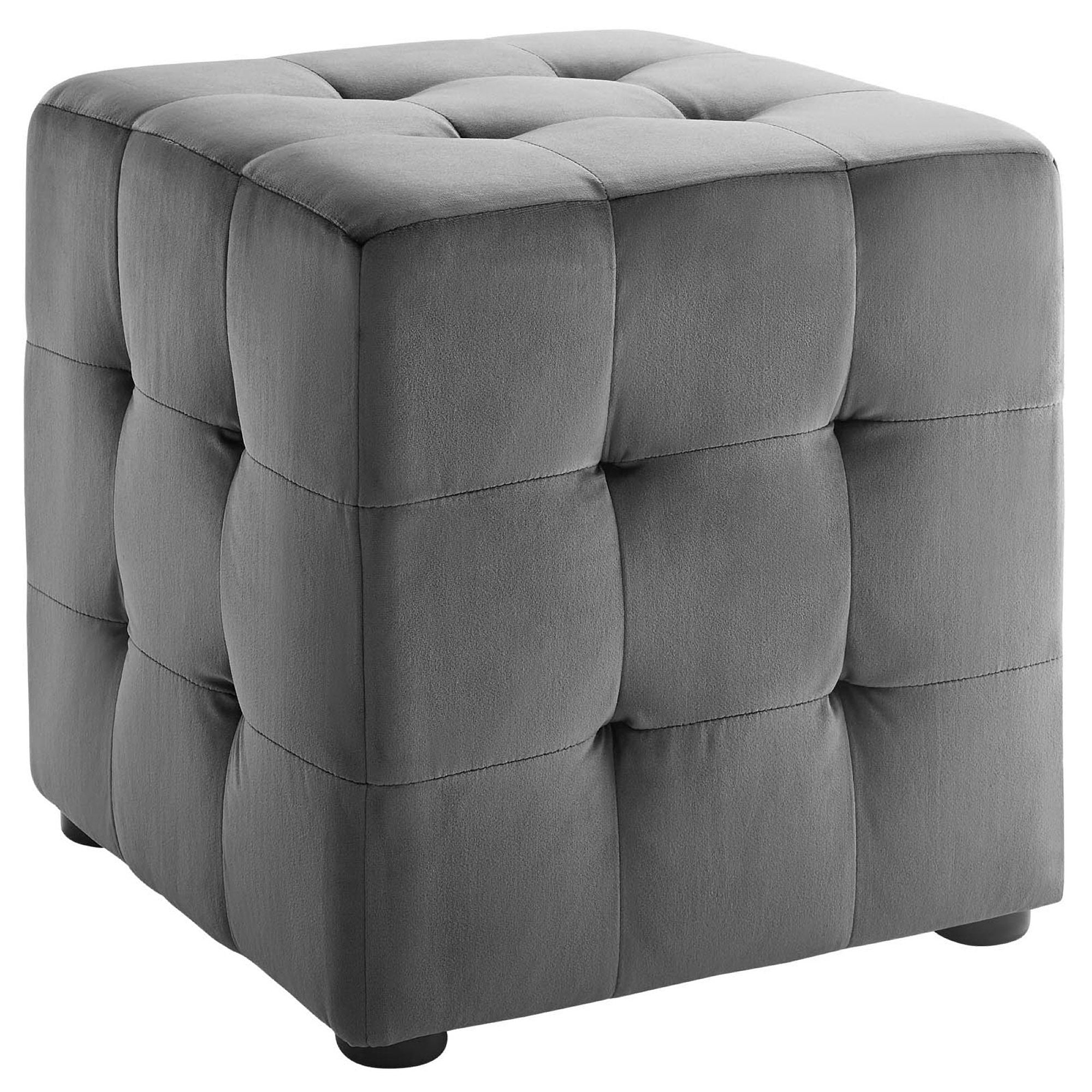 Contour Tufted Cube Performance Velvet Ottoman by Modway - Best Buy Furniture