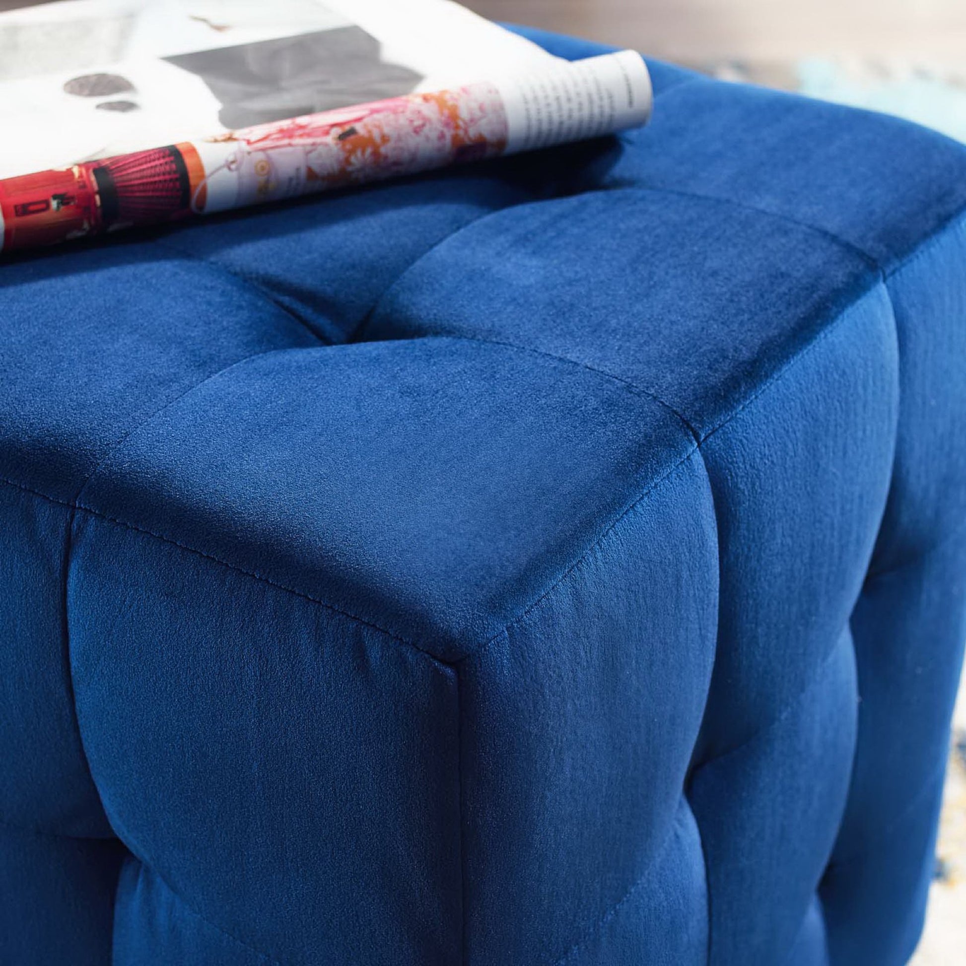Contour Tufted Cube Performance Velvet Ottoman by Modway - Best Buy Furniture