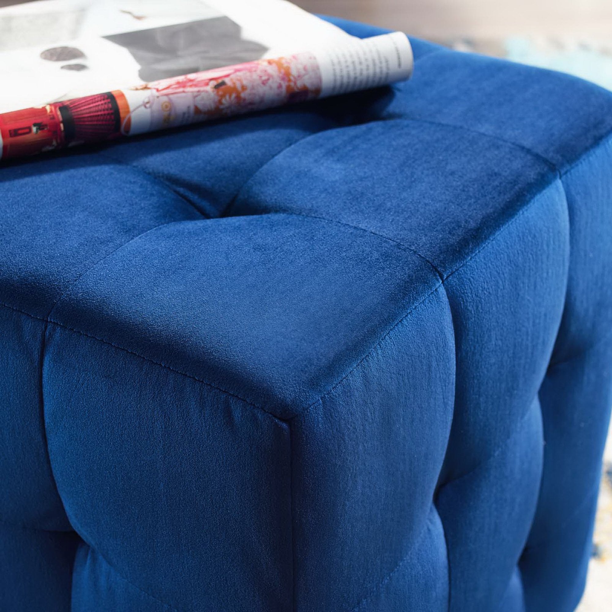 Contour Tufted Cube Performance Velvet Ottoman by Modway - Best Buy Furniture