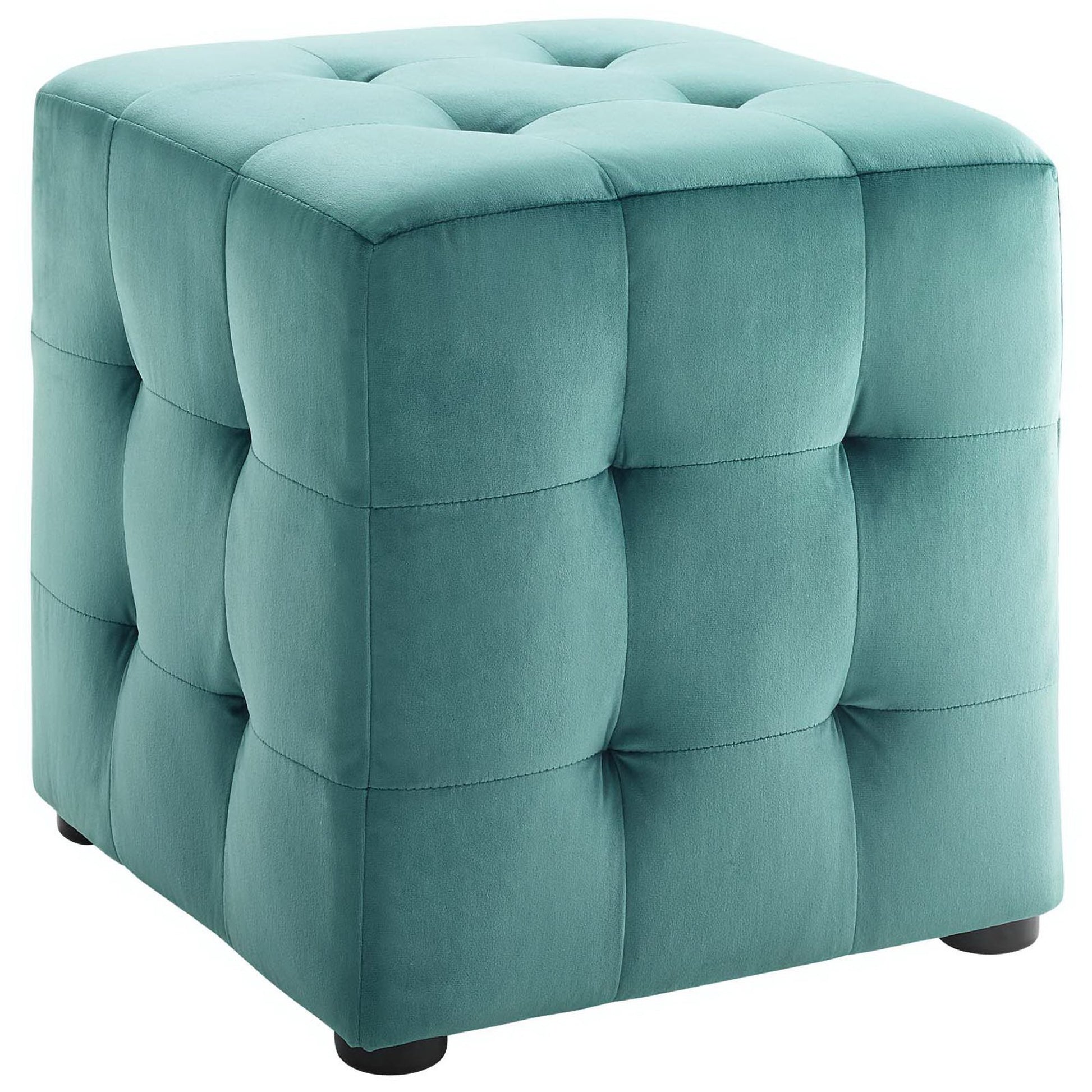 Contour Tufted Cube Performance Velvet Ottoman by Modway - Best Buy Furniture