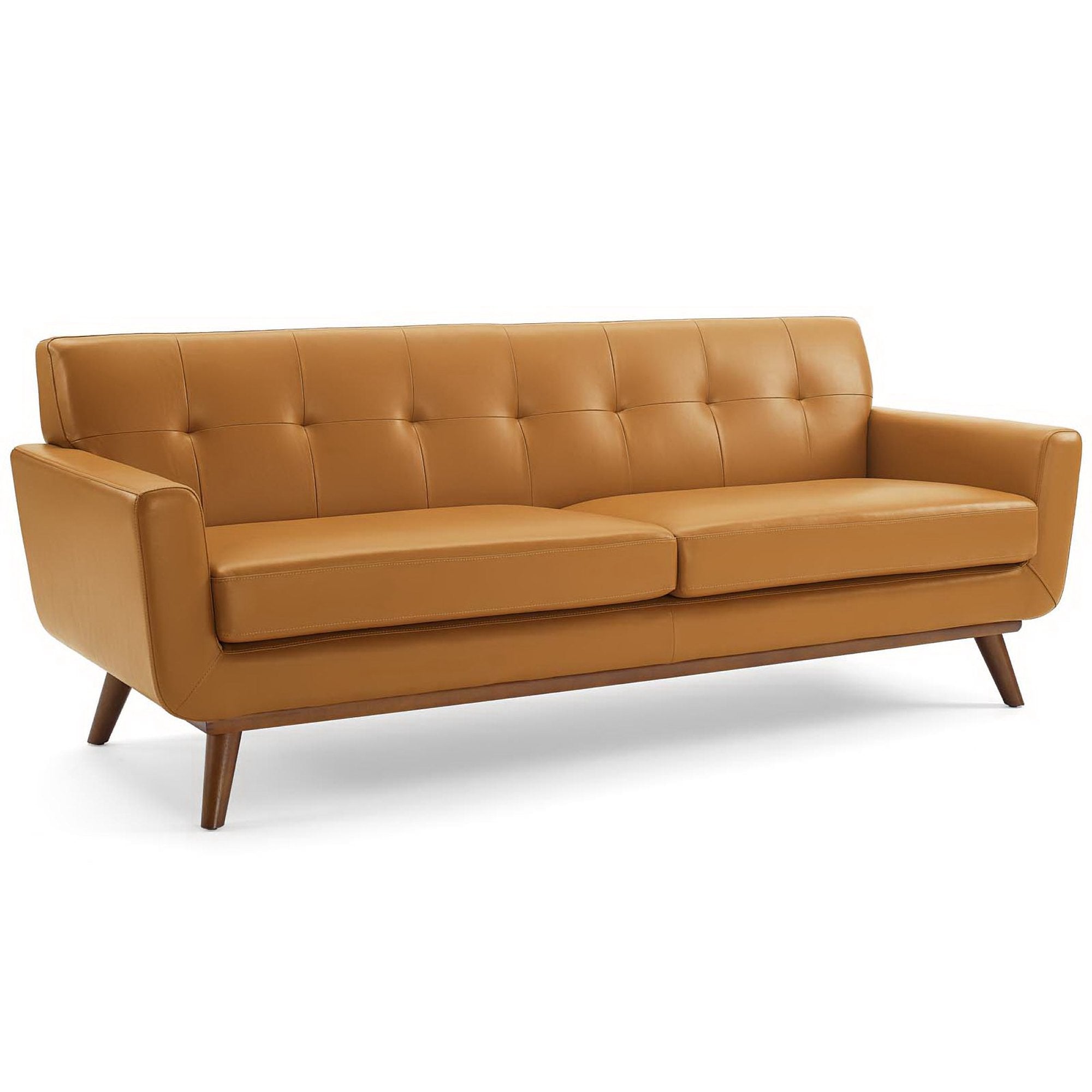 Engage Top-Grain Leather Living Room Lounge Sofa by Modway - Best Buy Furniture