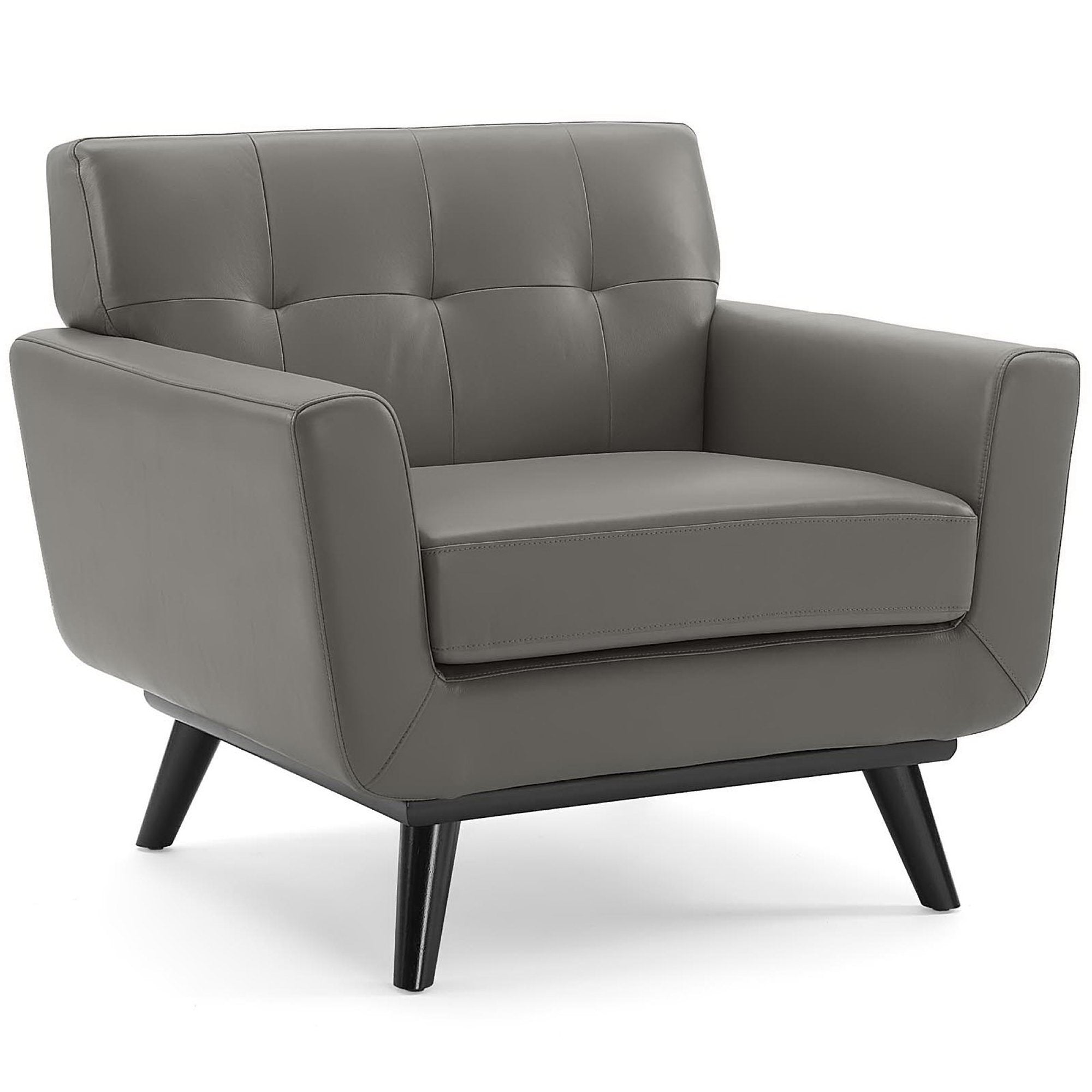Engage Top-Grain Leather Living Room Lounge Accent Armchair by Modway - Best Buy Furniture