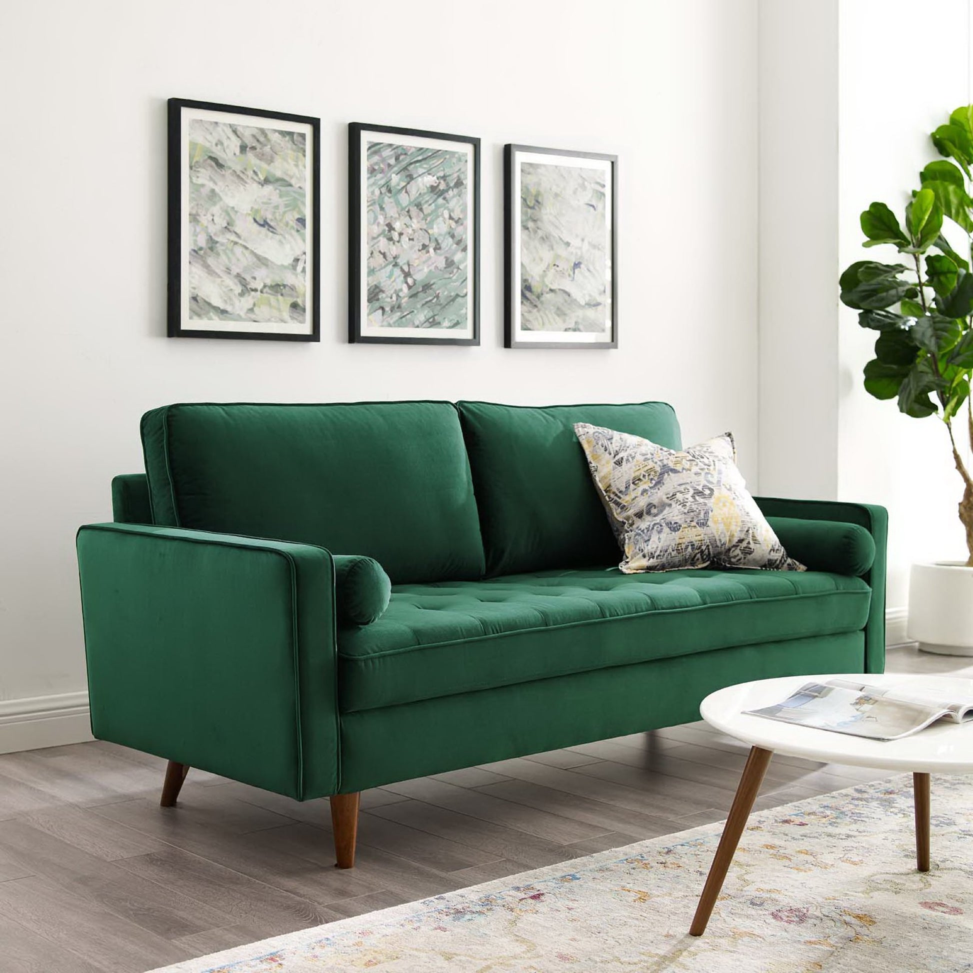 Valour Performance Velvet Sofa by Modway - Best Buy Furniture