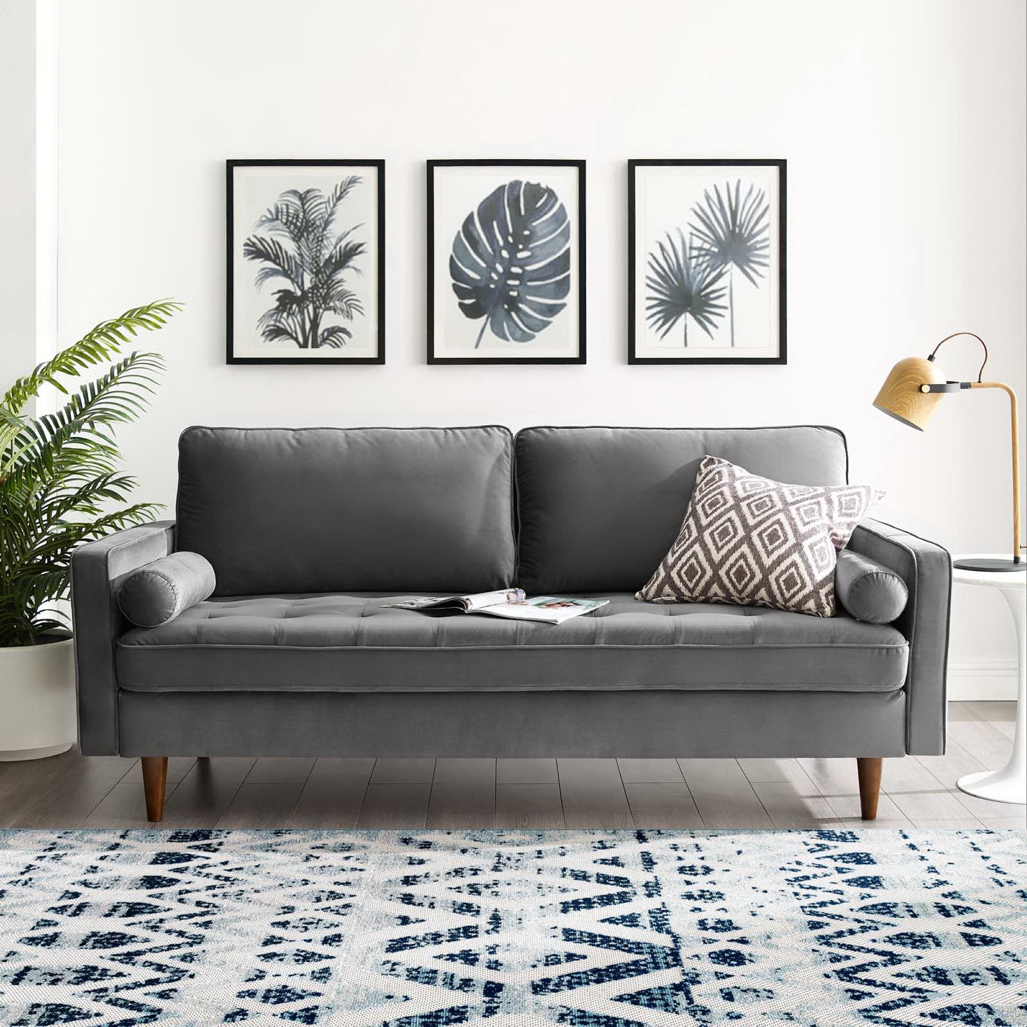 Valour Performance Velvet Sofa by Modway - Best Buy Furniture
