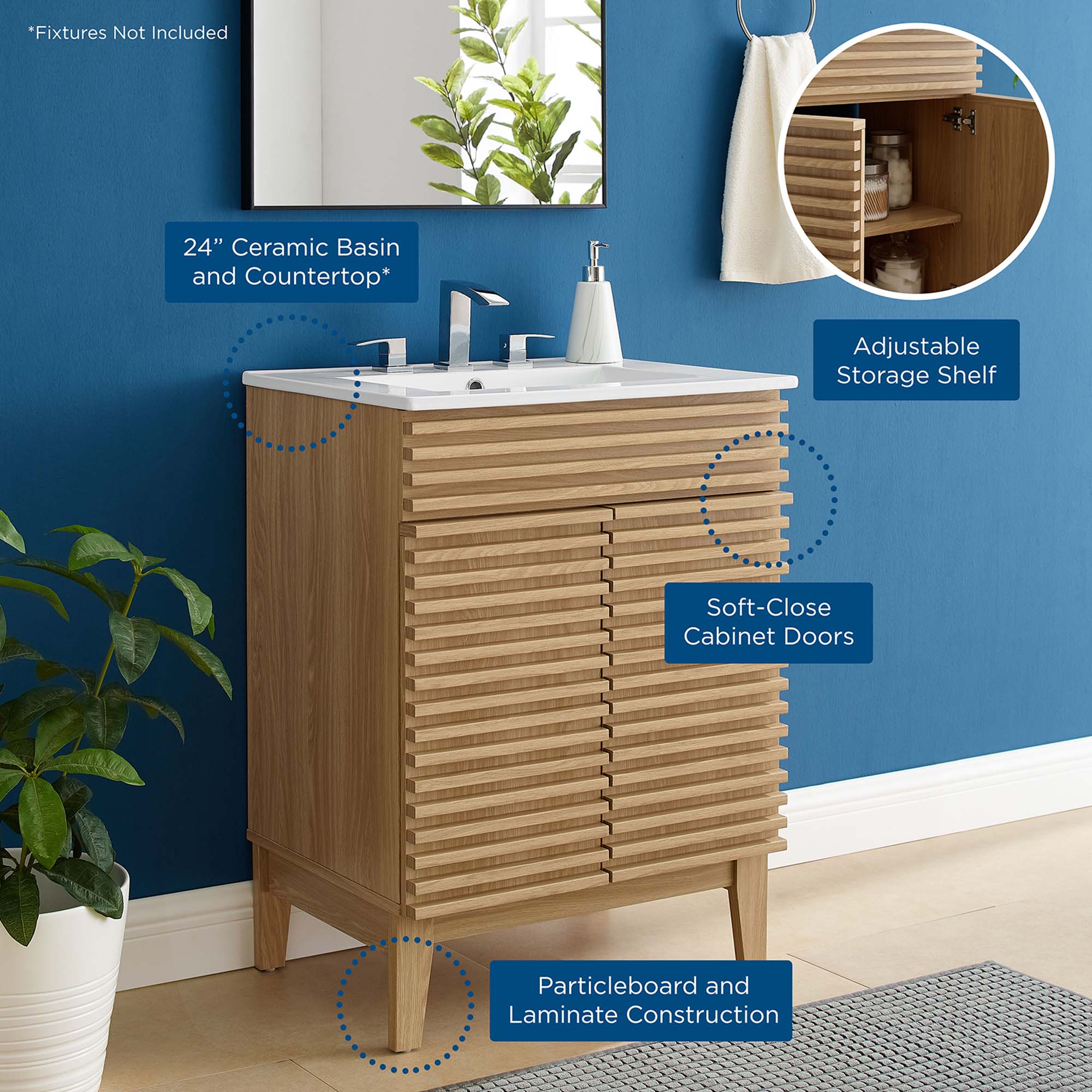 Render 24" Bathroom Vanity by Modway - Best Buy Furniture