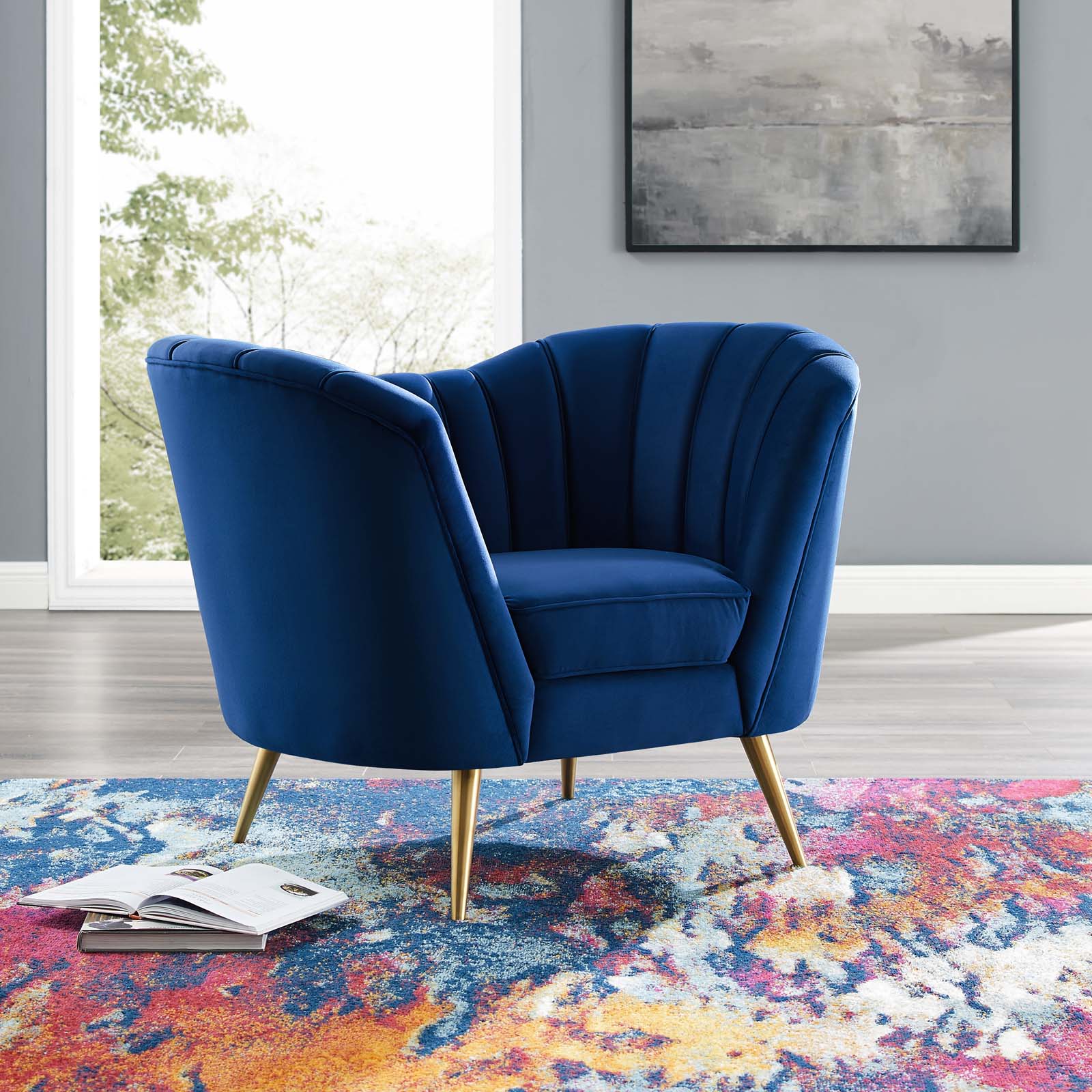 Opportunity Performance Velvet Armchair - Best Buy Furniture