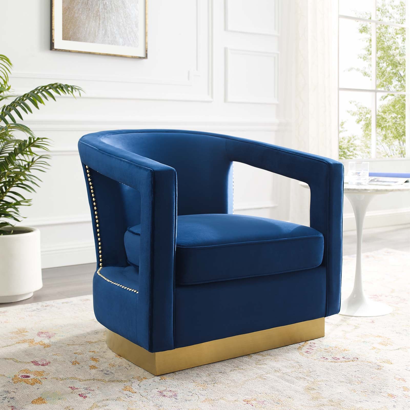 Frolick Performance Velvet Armchair - Best Buy Furniture