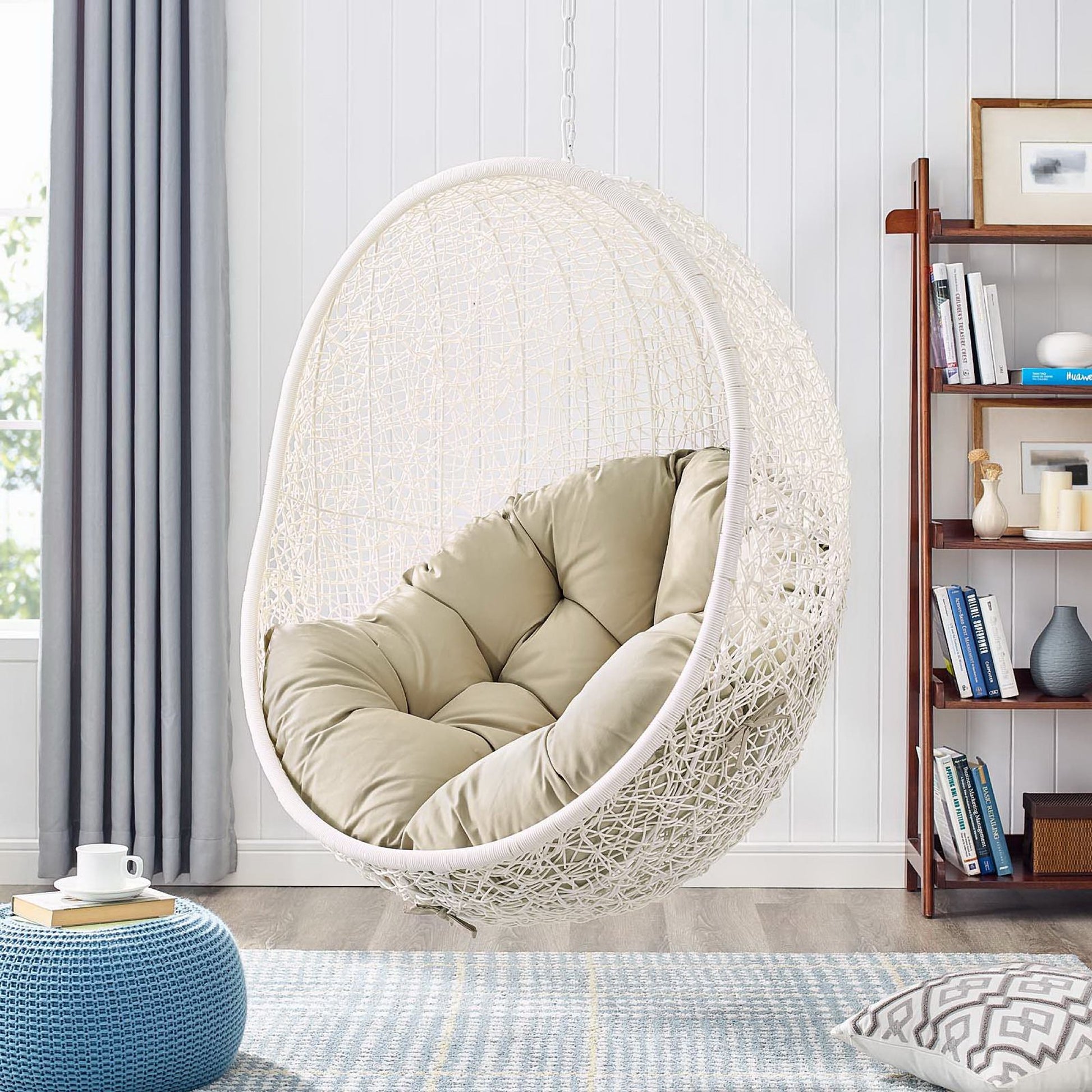 Hide Outdoor Patio Sunbrella� Swing Chair With Stand by Modway - Best Buy Furniture