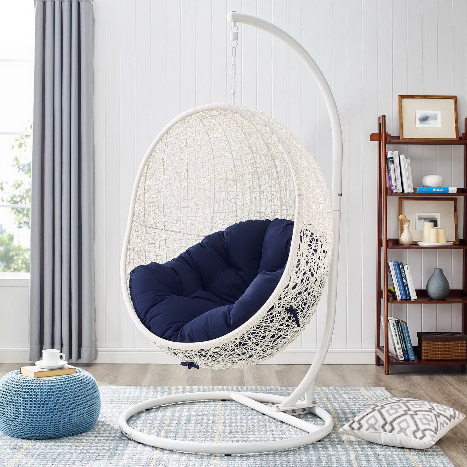 Hide Outdoor Patio Sunbrella� Swing Chair With Stand by Modway - Best Buy Furniture