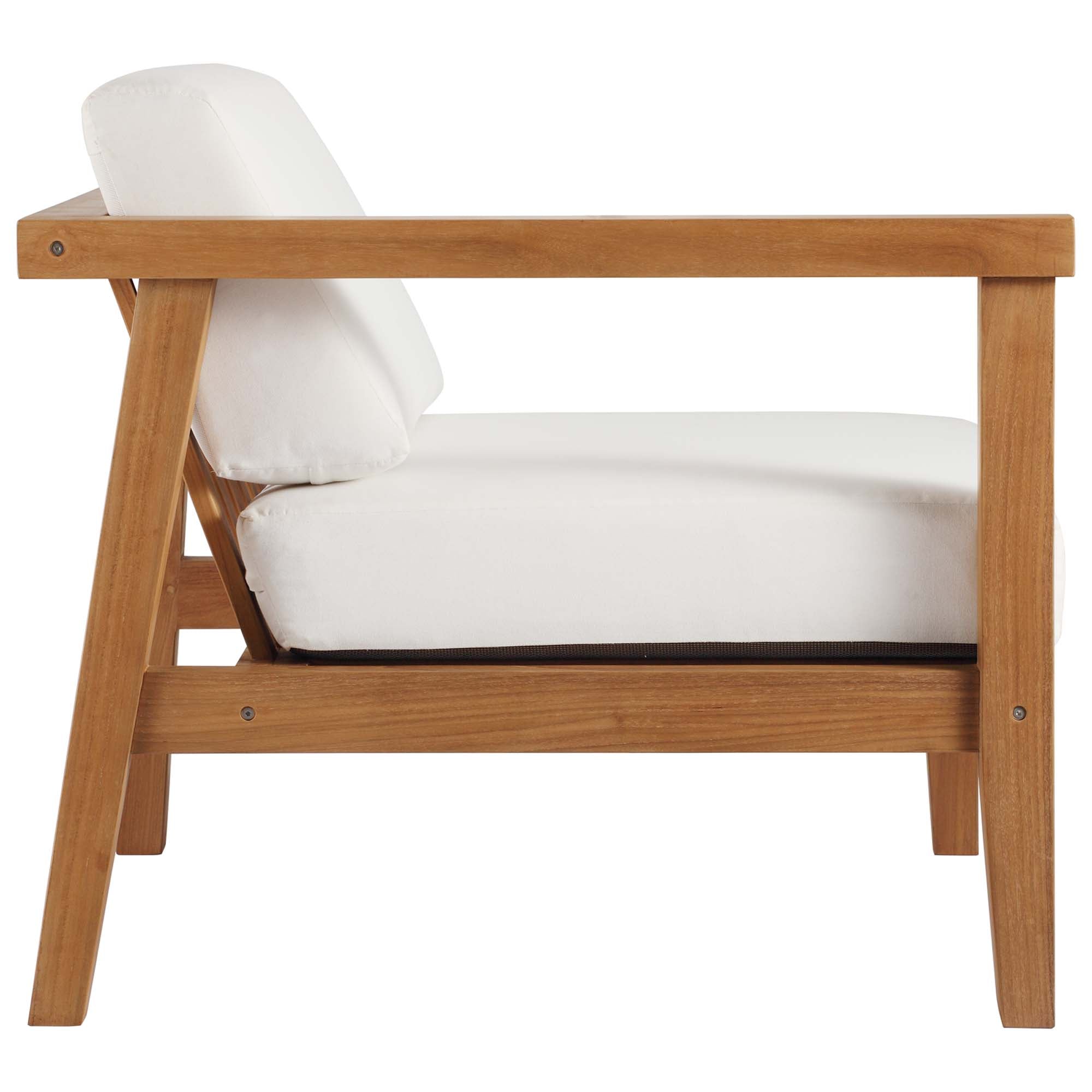 Bayport Outdoor Patio Teak Wood Left-Arm Chair by Modway - Best Buy Furniture