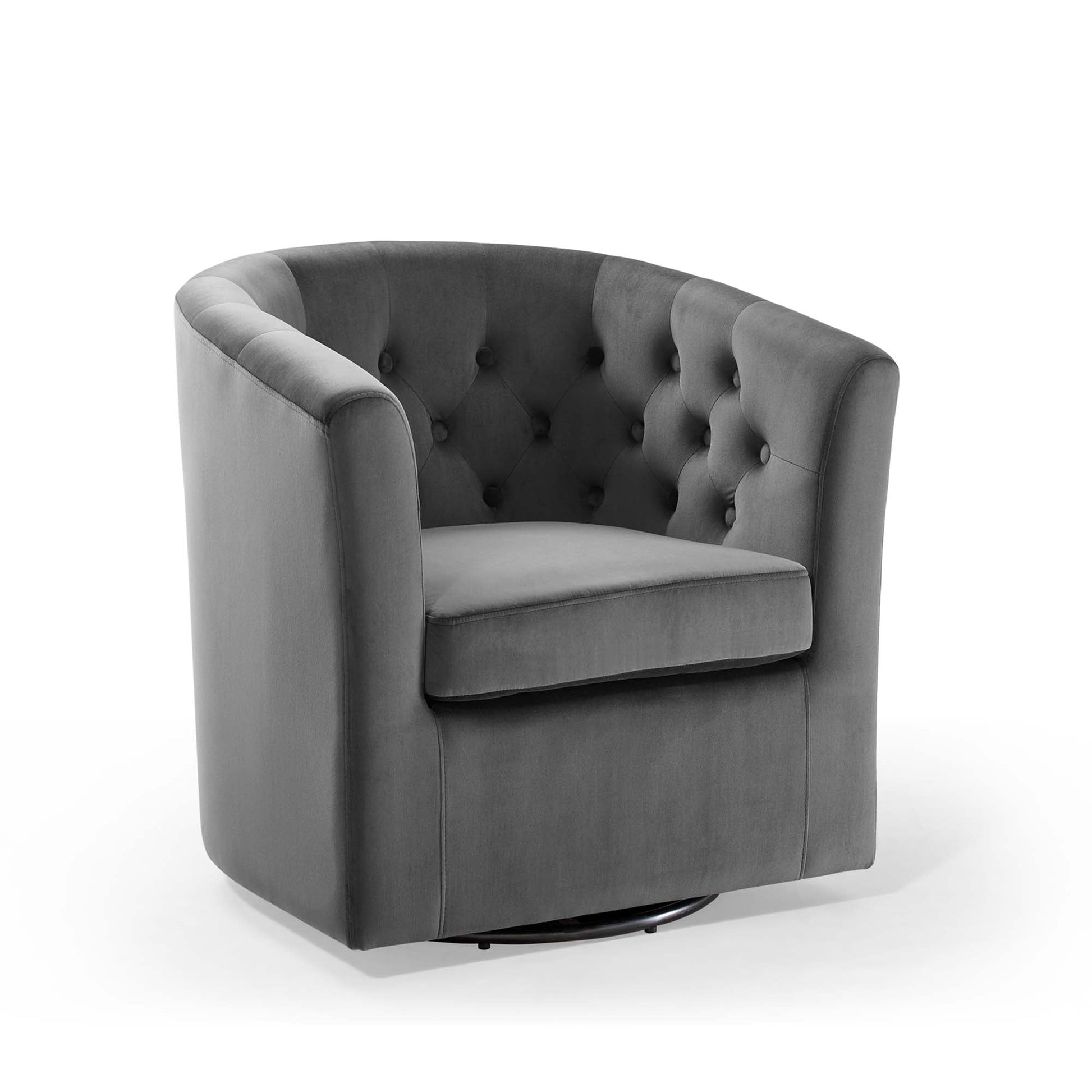 Prospect Tufted Performance Velvet Swivel Armchair - Best Buy Furniture
