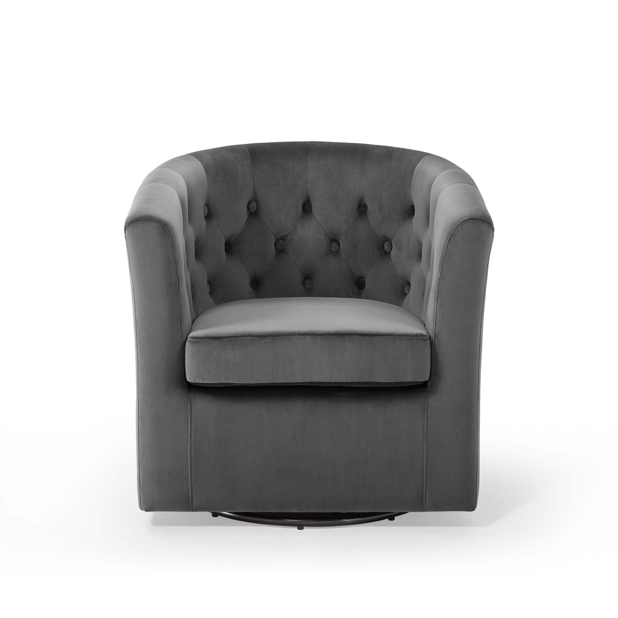 Prospect Tufted Performance Velvet Swivel Armchair - Best Buy Furniture