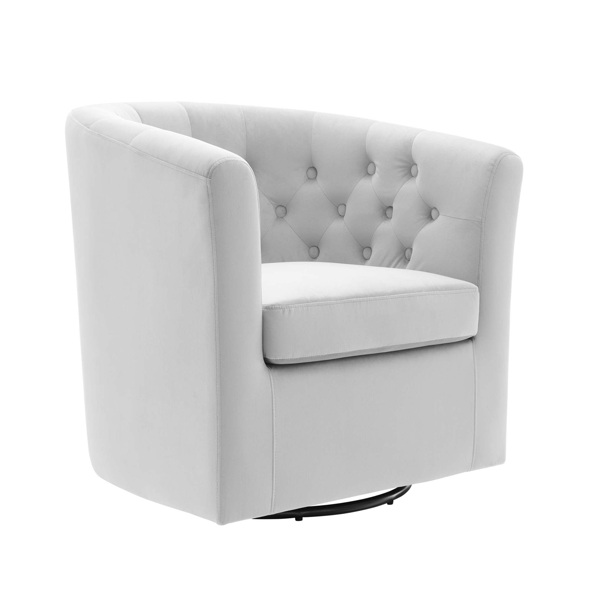 Prospect Tufted Performance Velvet Swivel Armchair - Best Buy Furniture