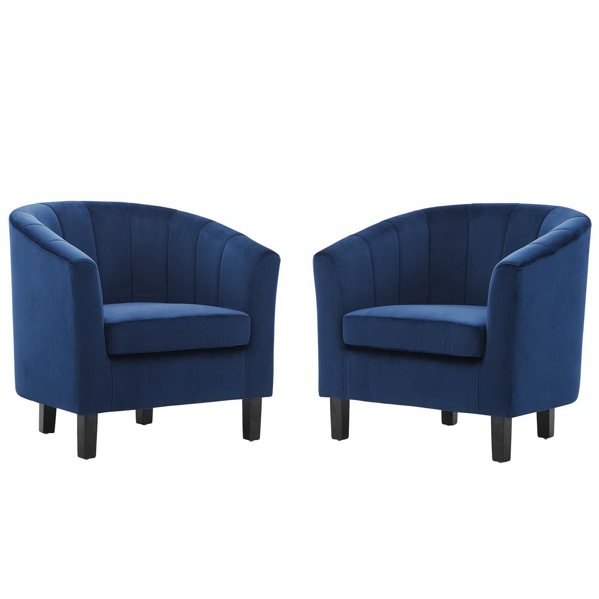 Prospect Channel Tufted Performance Velvet Armchair Set of 2 by Modway - Best Buy Furniture
