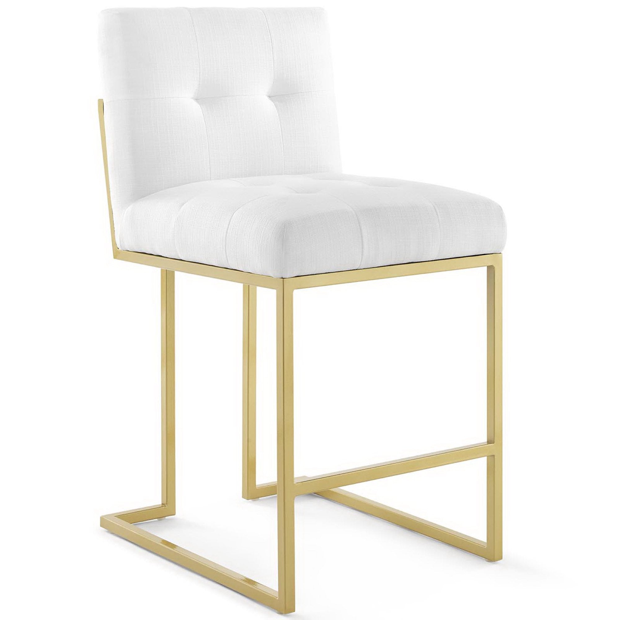 Privy Gold Stainless Steel Upholstered Fabric Counter Stool Set of 2 by Modway - Best Buy Furniture
