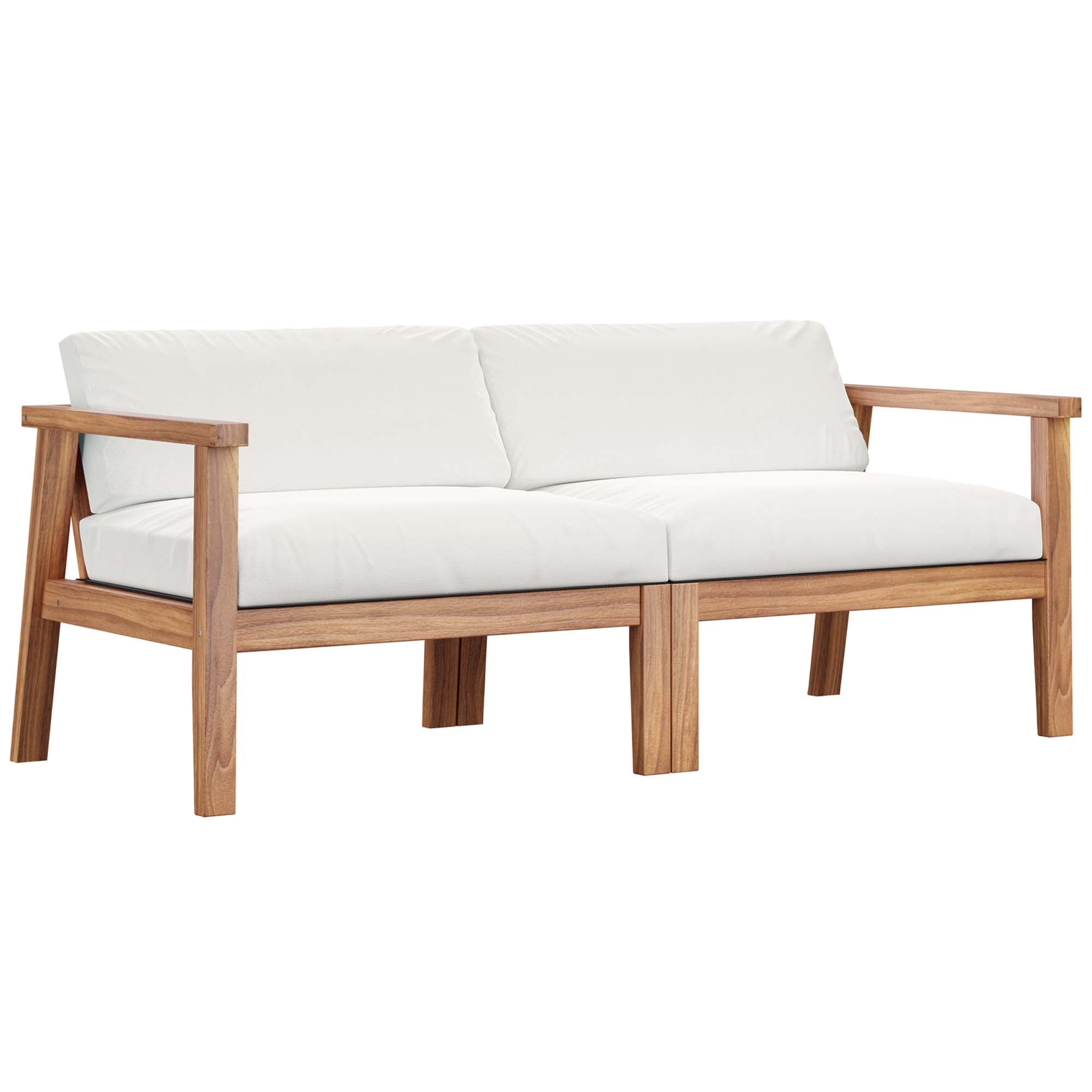 Bayport Outdoor Patio Teak Wood 2-Seater Loveseat by Modway - Best Buy Furniture