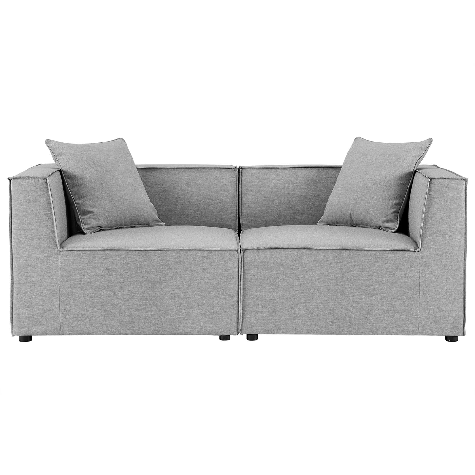 Saybrook 2-Piece Outdoor Patio Upholstered Sectional Sofa Loveseat by Modway - Best Buy Furniture