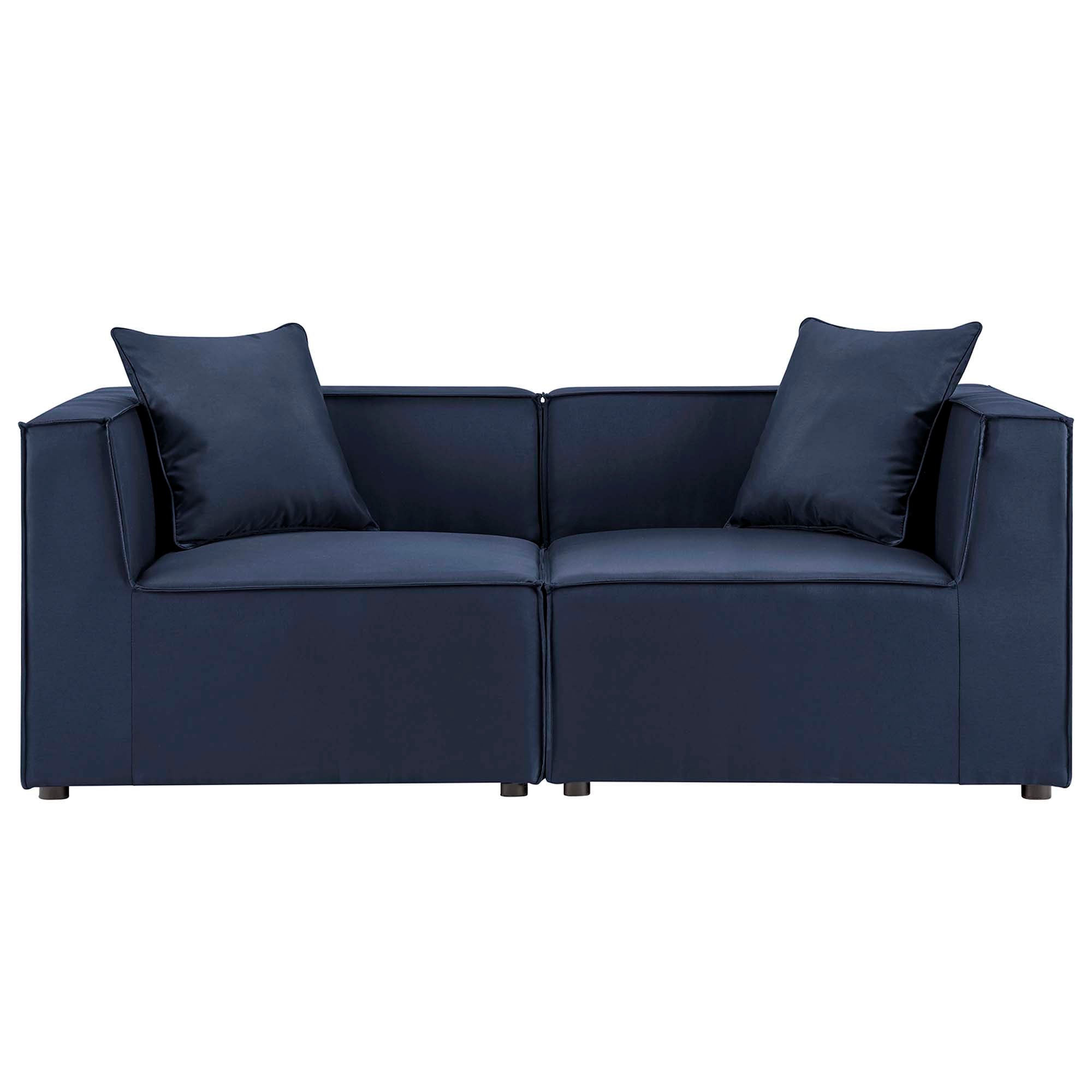 Saybrook 2-Piece Outdoor Patio Upholstered Sectional Sofa Loveseat by Modway - Best Buy Furniture