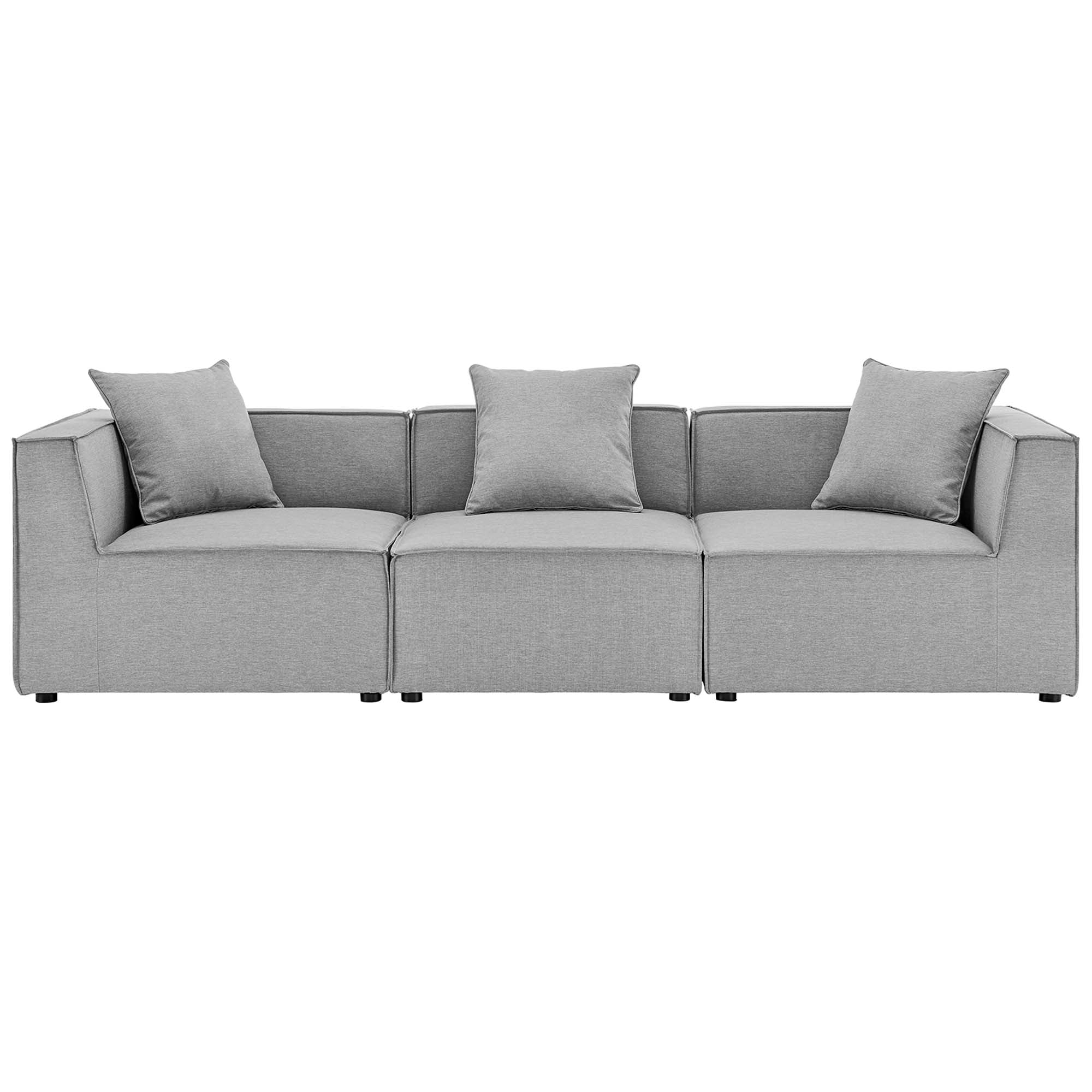 Saybrook 3-Piece Outdoor Patio Upholstered Sectional Sofa by Modway - Best Buy Furniture