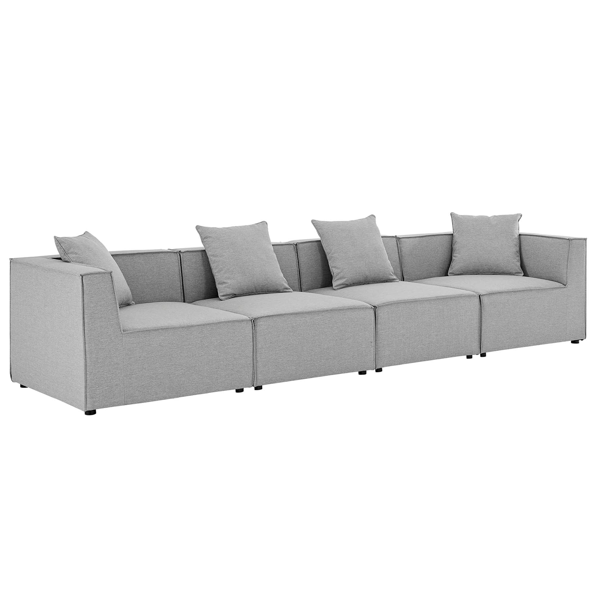 Saybrook 4-Piece Outdoor Patio Upholstered Sectional Sofa by Modway - Best Buy Furniture