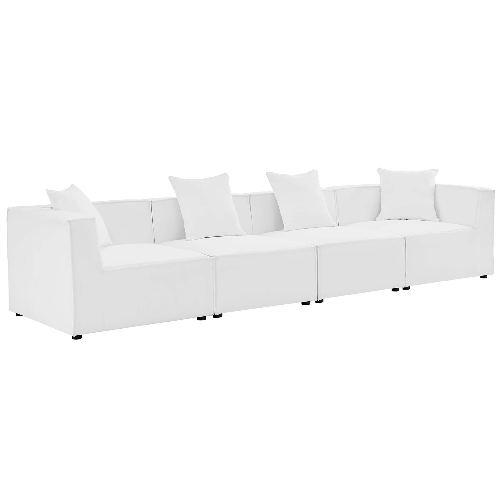 Saybrook 4-Piece Outdoor Patio Upholstered Sectional Sofa by Modway - Best Buy Furniture