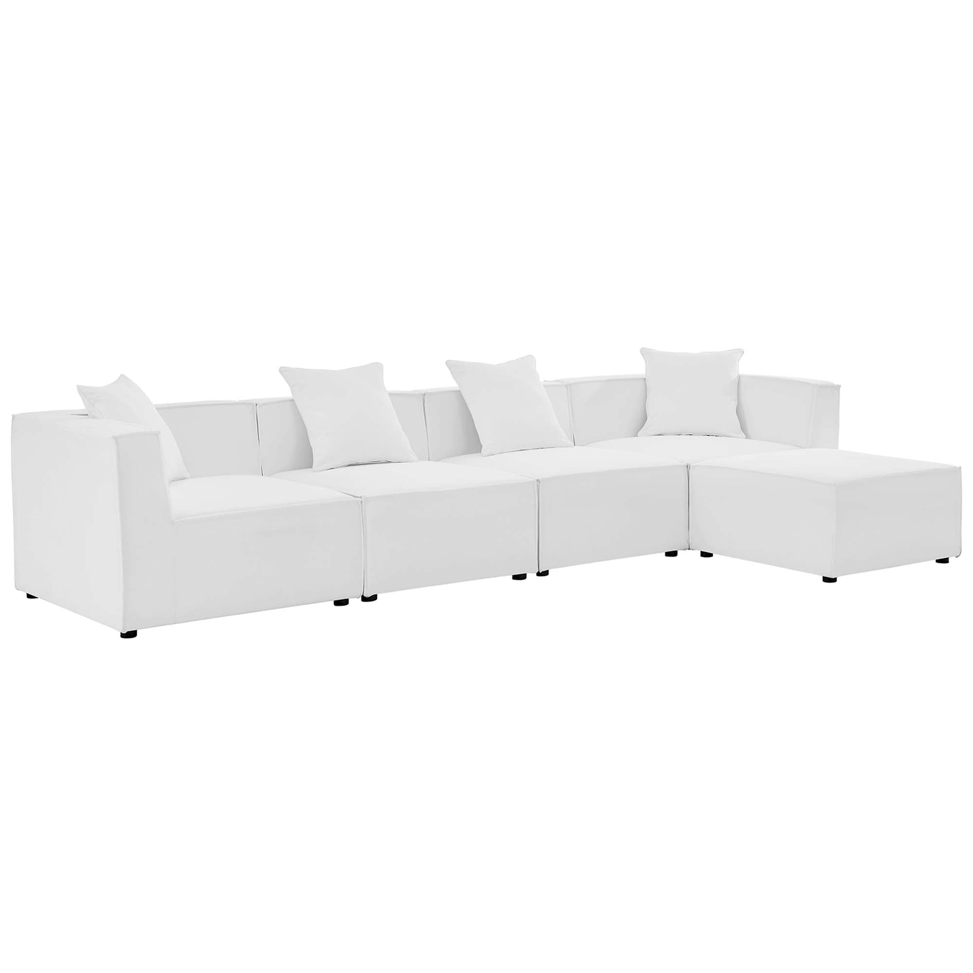 Saybrook 5-Piece Outdoor Patio Upholstered Sectional Sofa by Modway - Best Buy Furniture