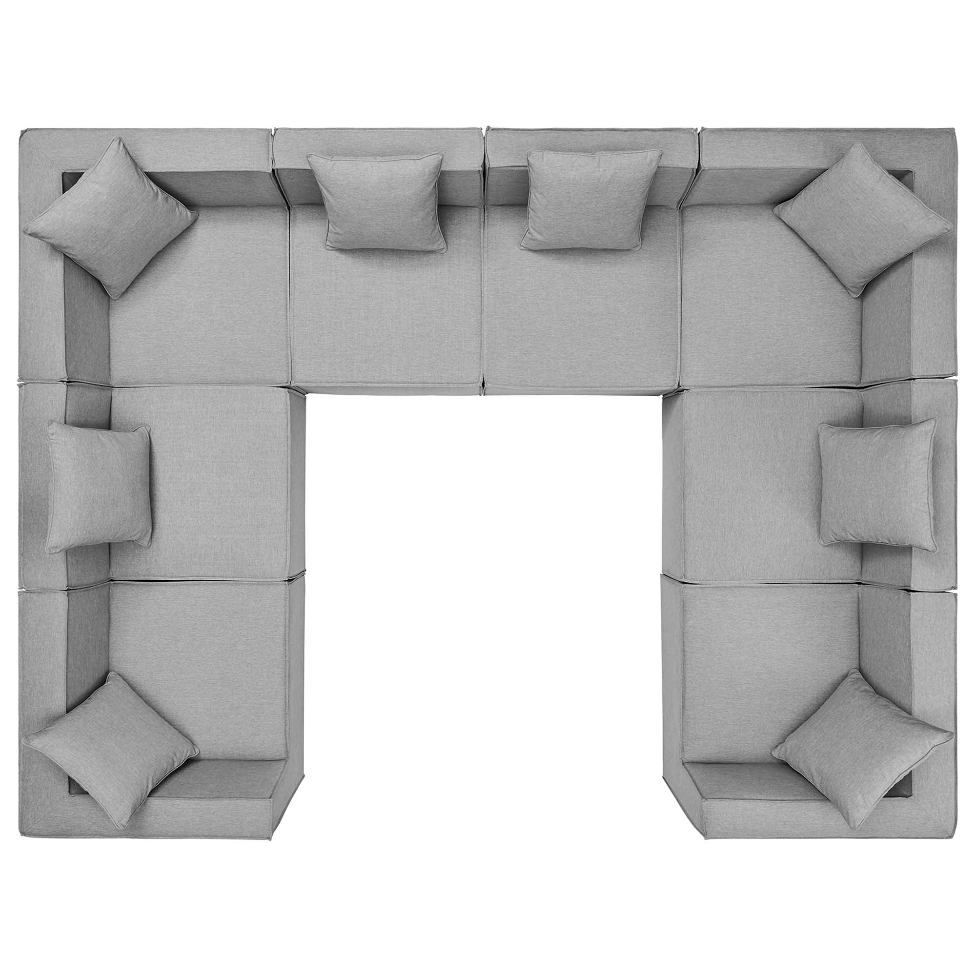 Saybrook 8-Piece Outdoor Patio Upholstered Sectional Sofa by Modway - Best Buy Furniture