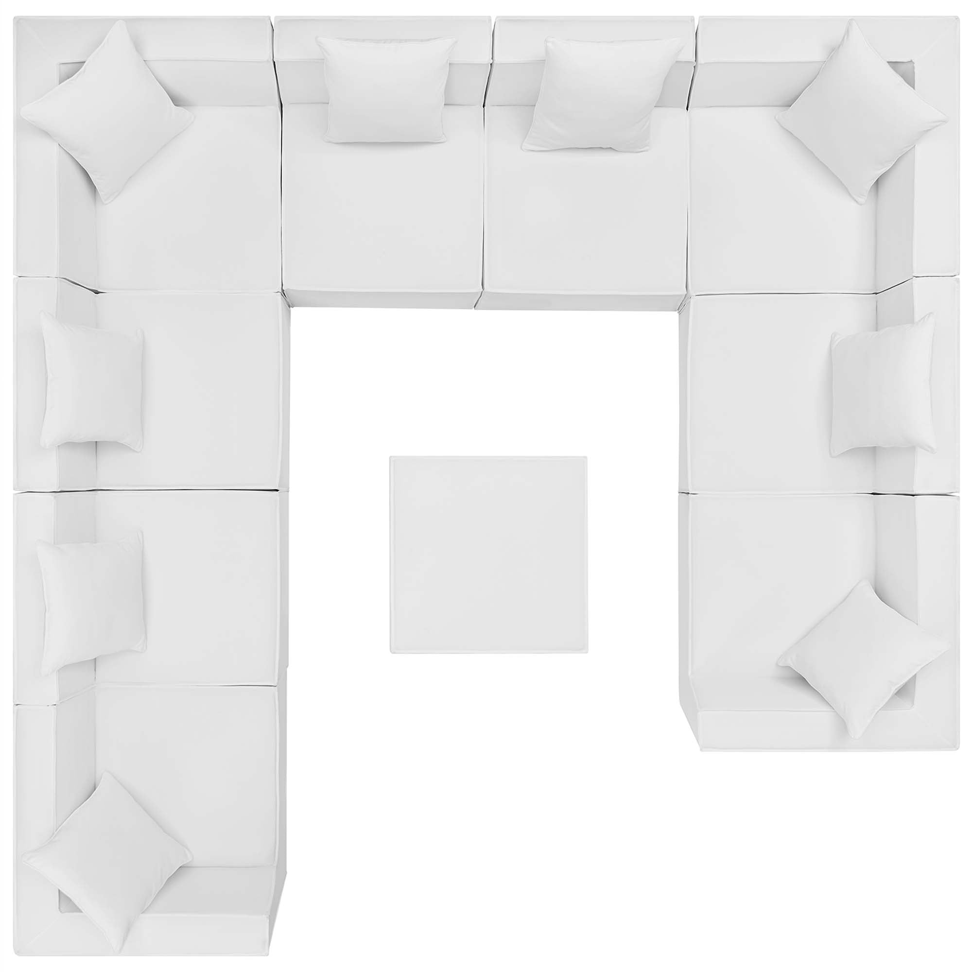 Saybrook 10-Piece Outdoor Patio Upholstered Sectional Sofa by Modway - Best Buy Furniture