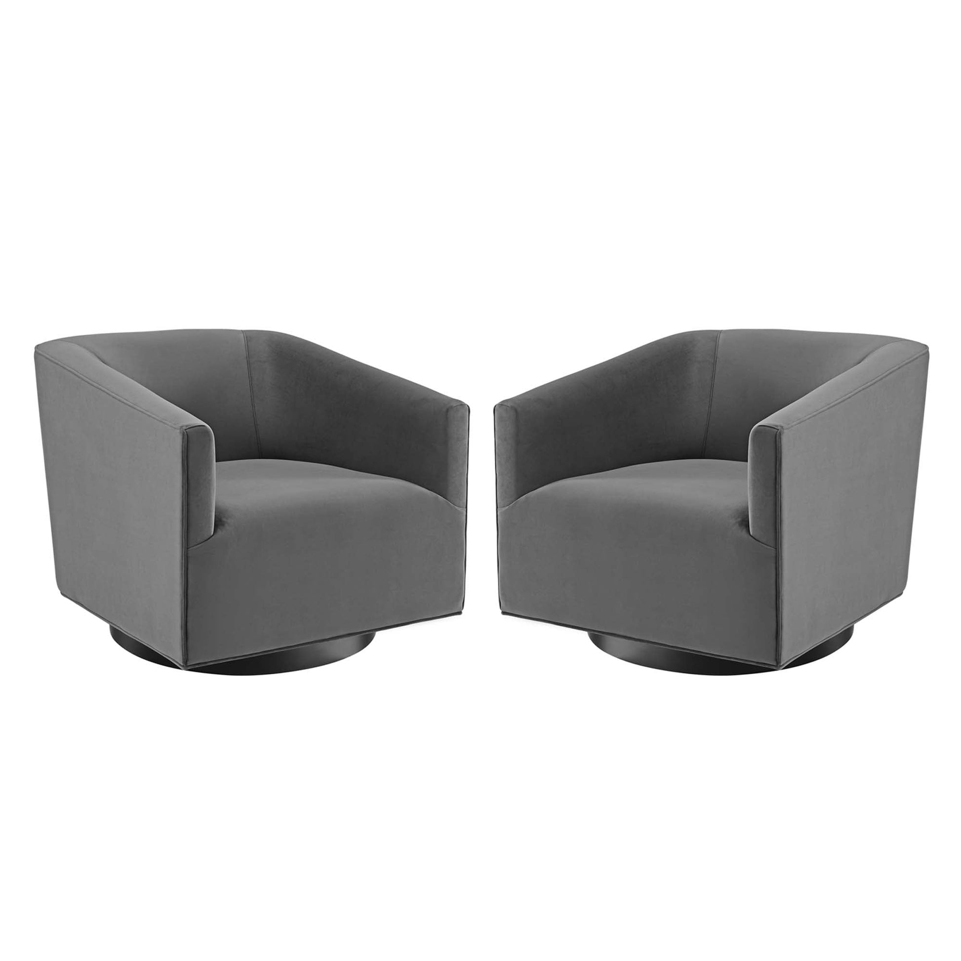 Twist Performance Velvet Swivel Chair Set of 2 - Best Buy Furniture