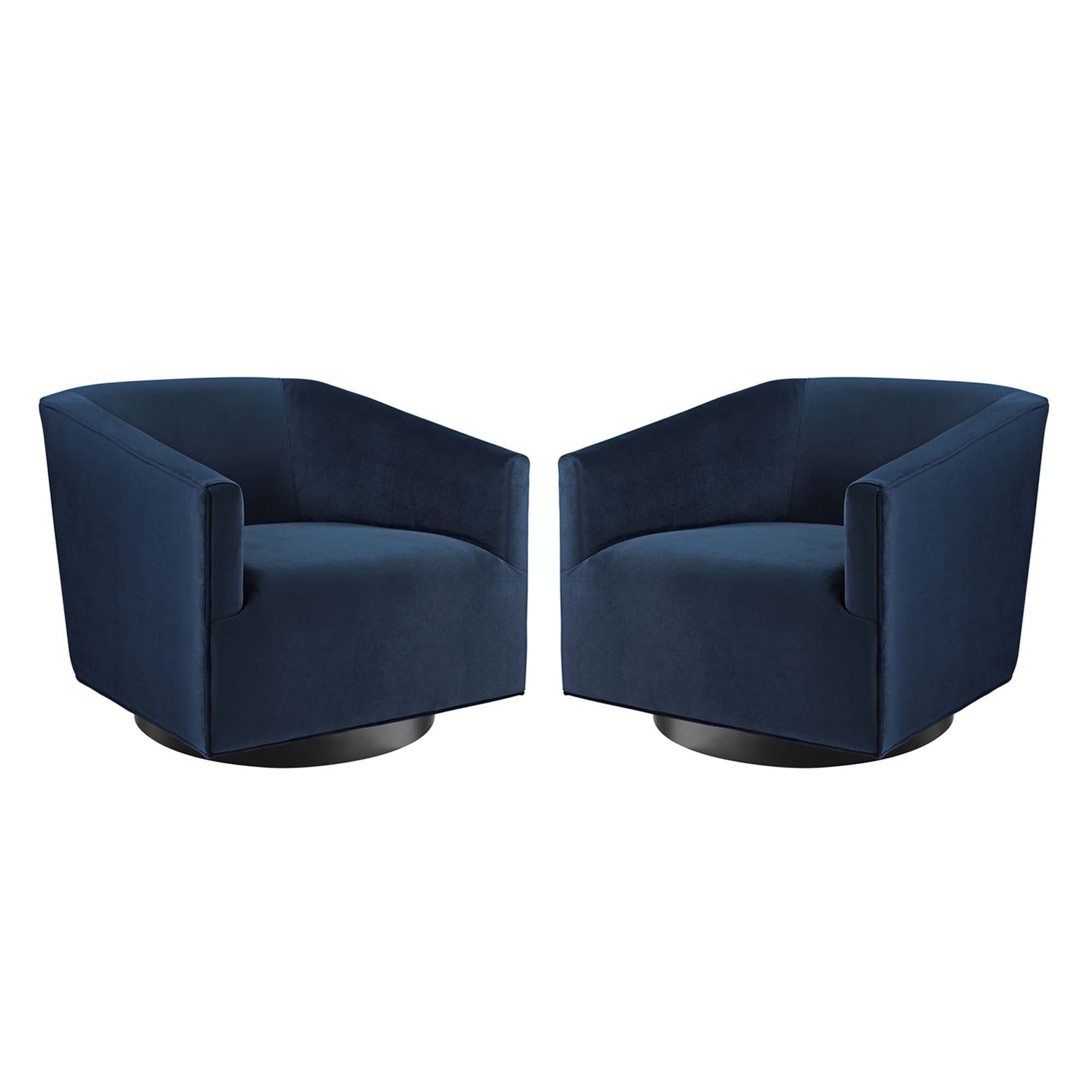 Twist Performance Velvet Swivel Chair Set of 2 - Best Buy Furniture