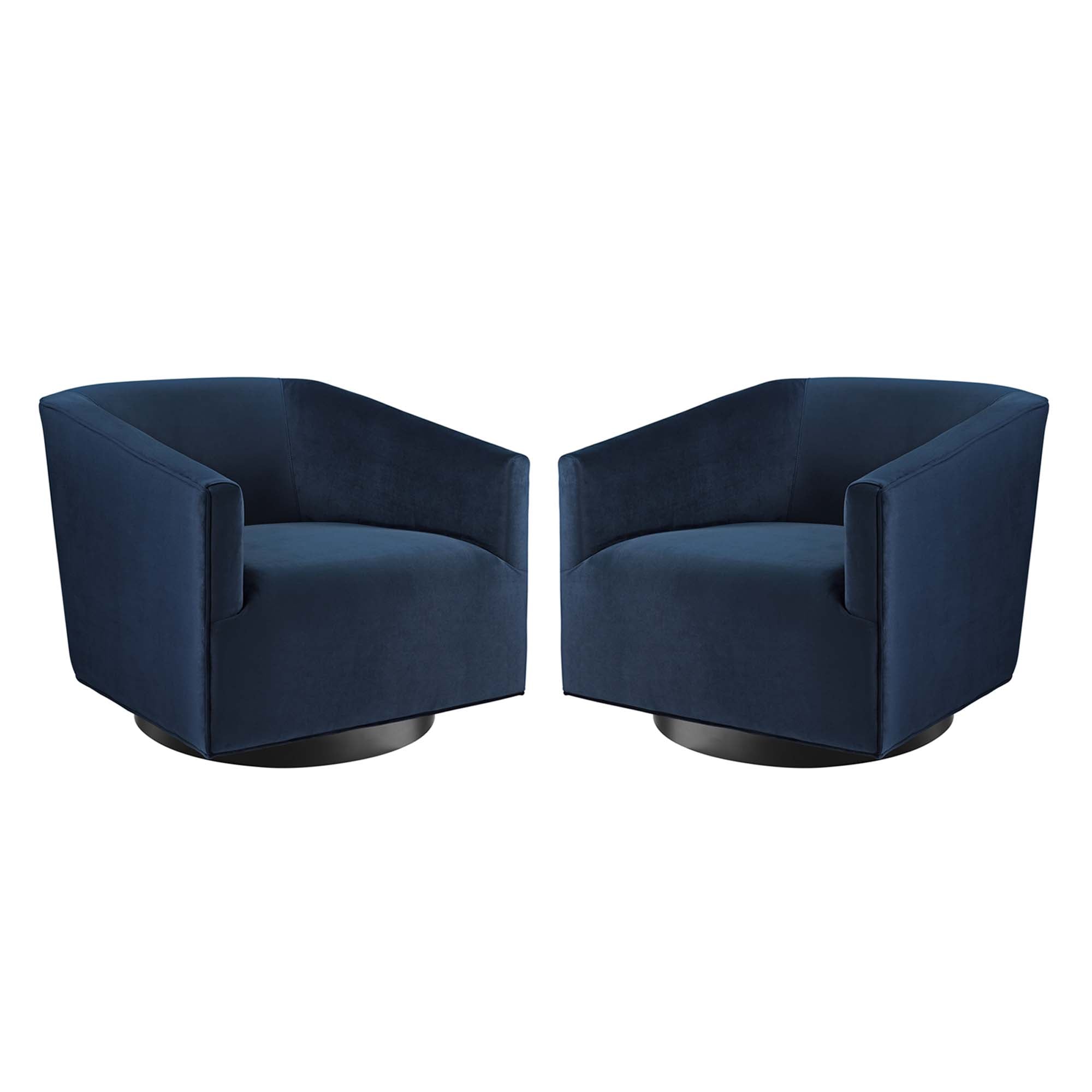 Twist Performance Velvet Swivel Chair Set of 2 - Best Buy Furniture