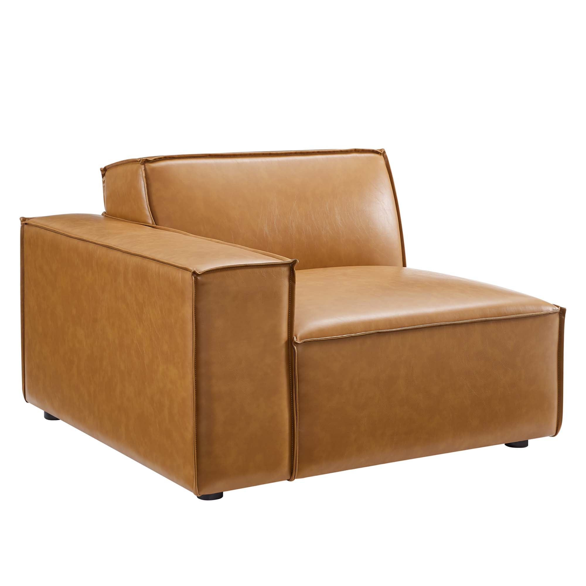 Restore Left-Arm Vegan Leather Sectional Sofa Chair by Modway - Best Buy Furniture