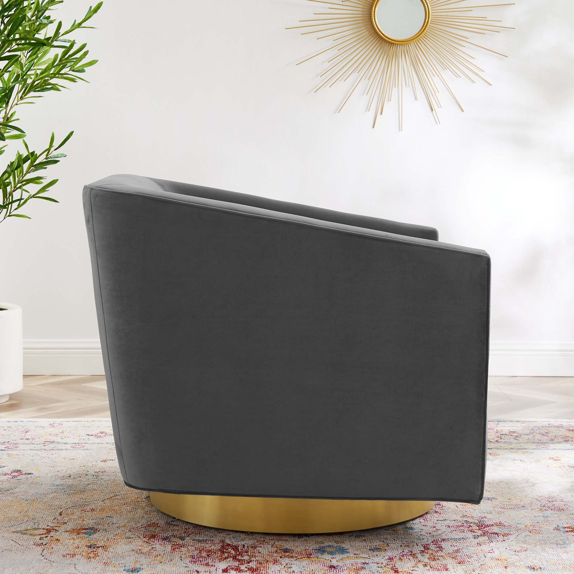 Twist Accent Lounge Performance Velvet Swivel Chair - Best Buy Furniture