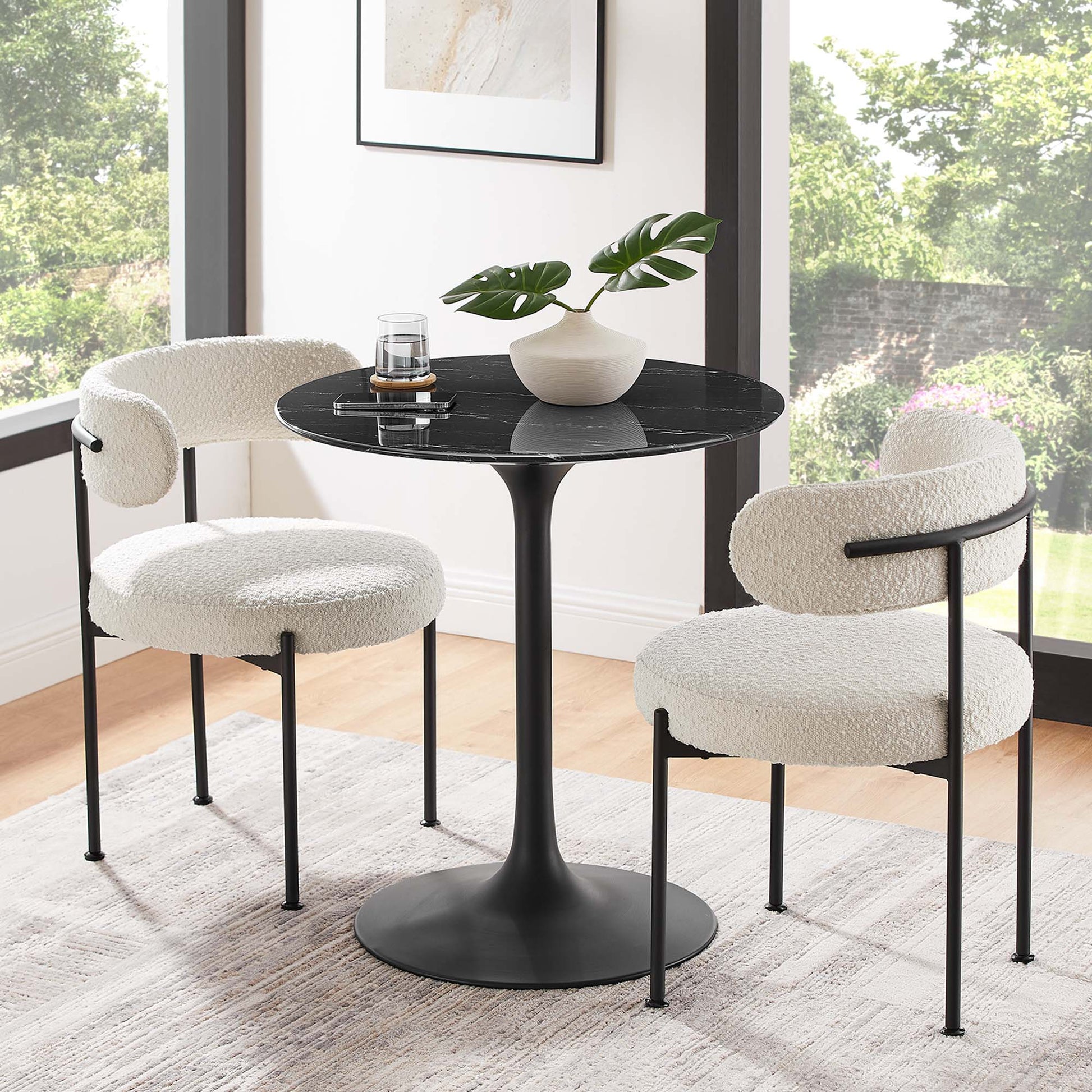 Lippa 28" Round Faux Marble Dining Table by Modway - Best Buy Furniture