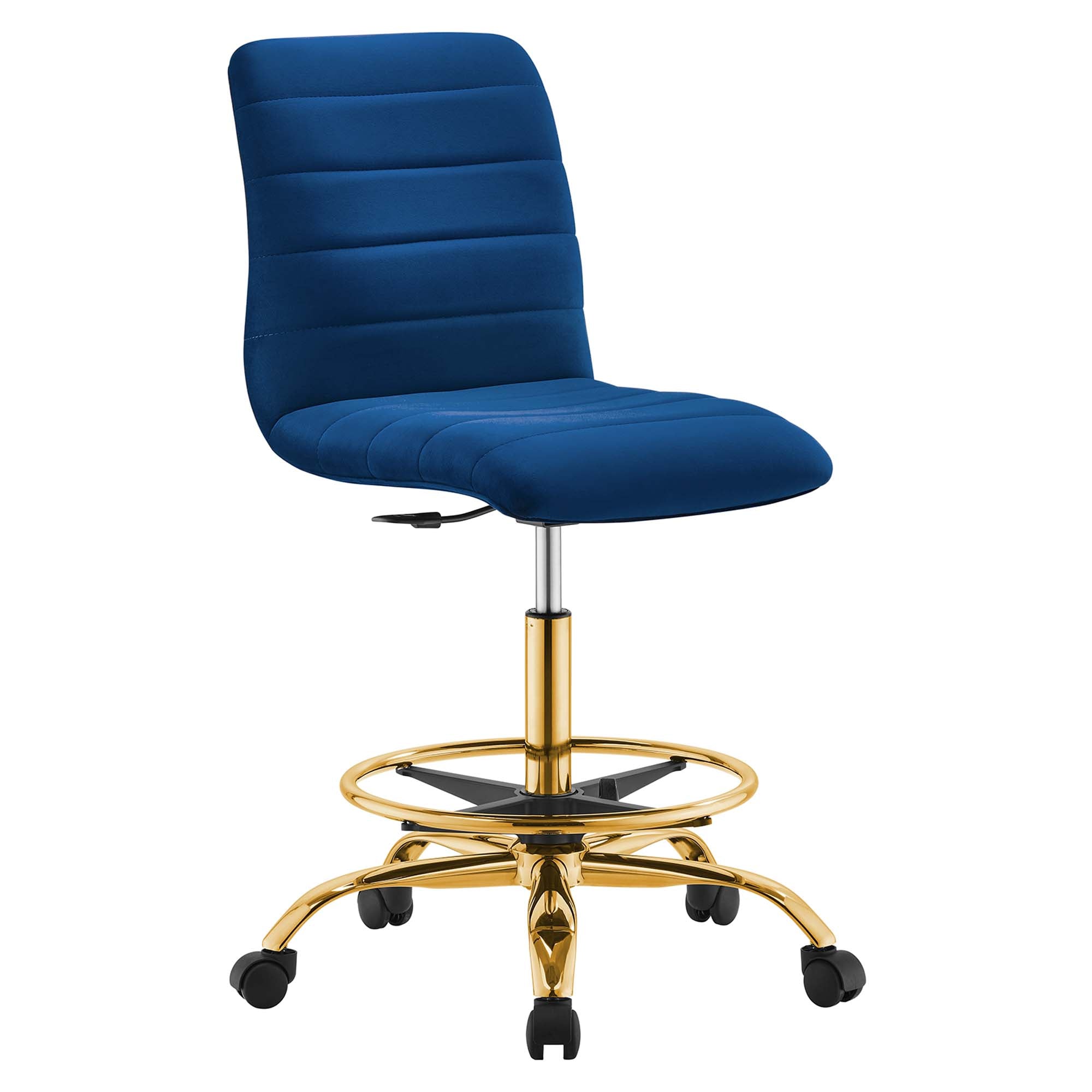 Ripple Armless Performance Velvet Drafting Chair by Modway - Best Buy Furniture