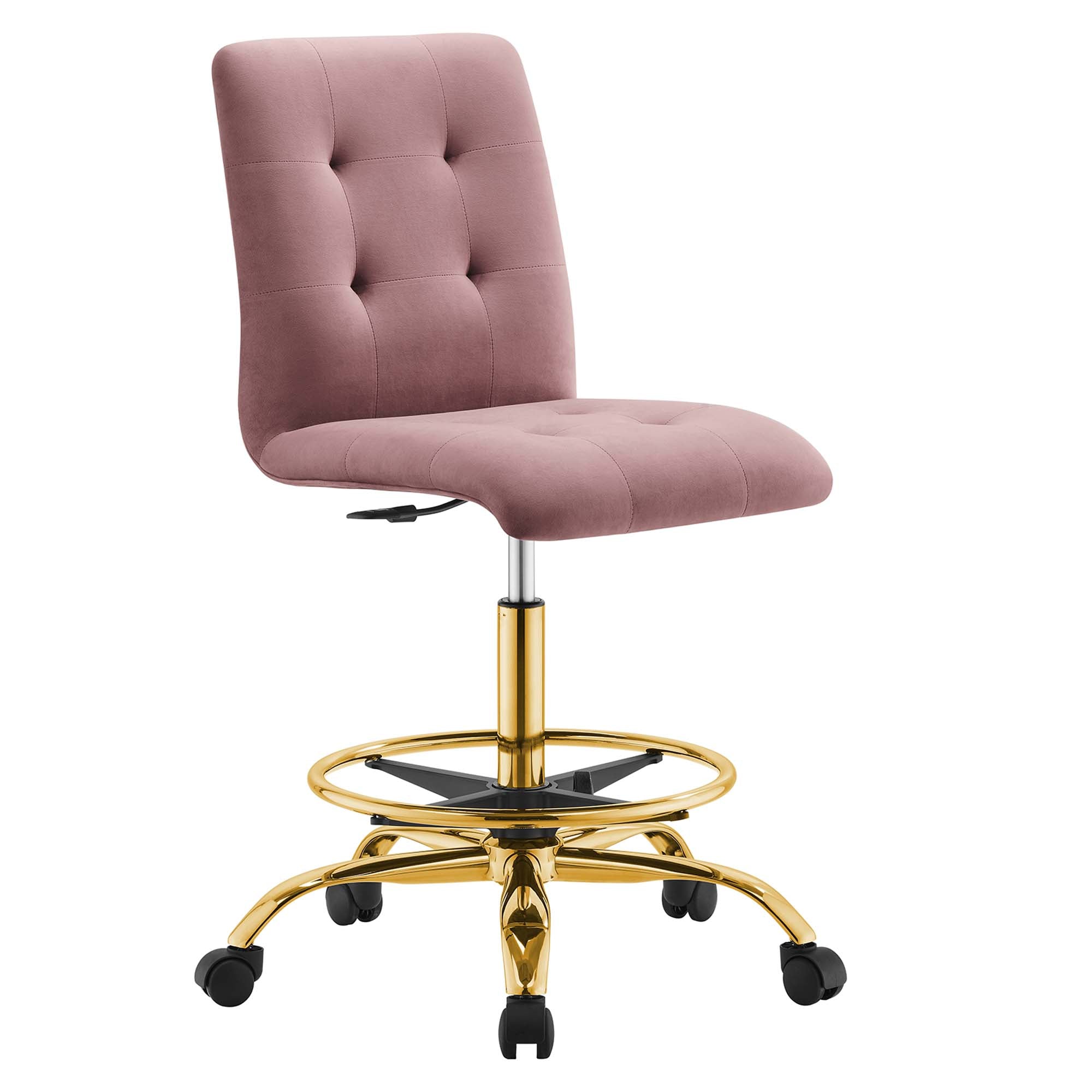 Prim Armless Performance Velvet Drafting Chair by Modway - Best Buy Furniture