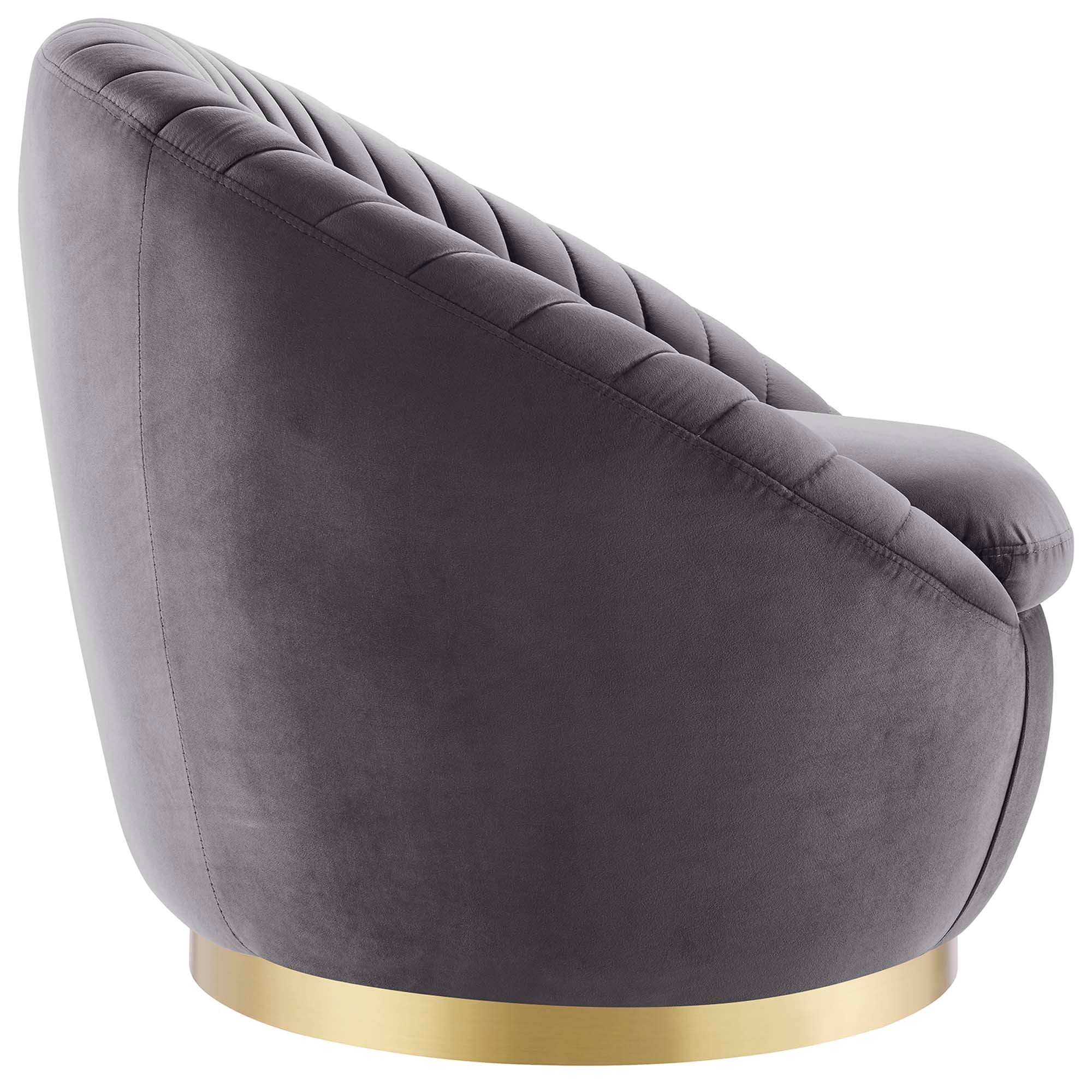 Whirr Tufted Performance Velvet Swivel Chair - Best Buy Furniture